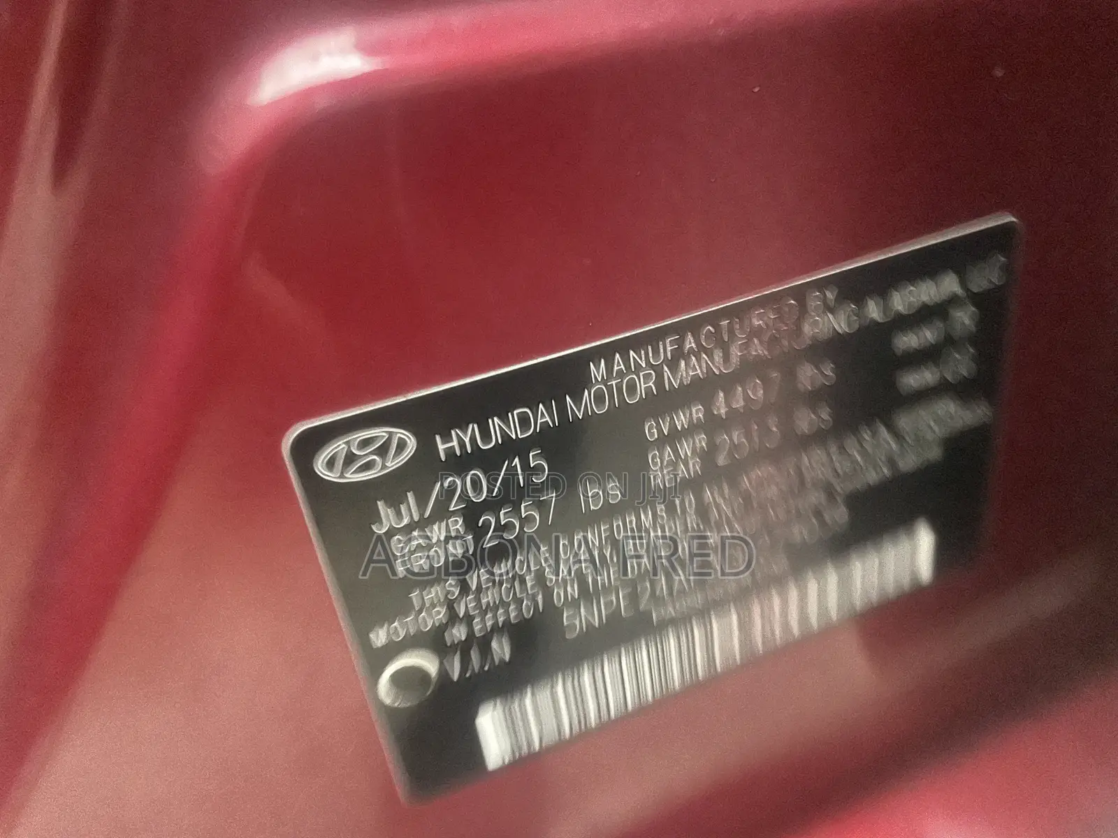 Hyundai Sonata 2015 Red