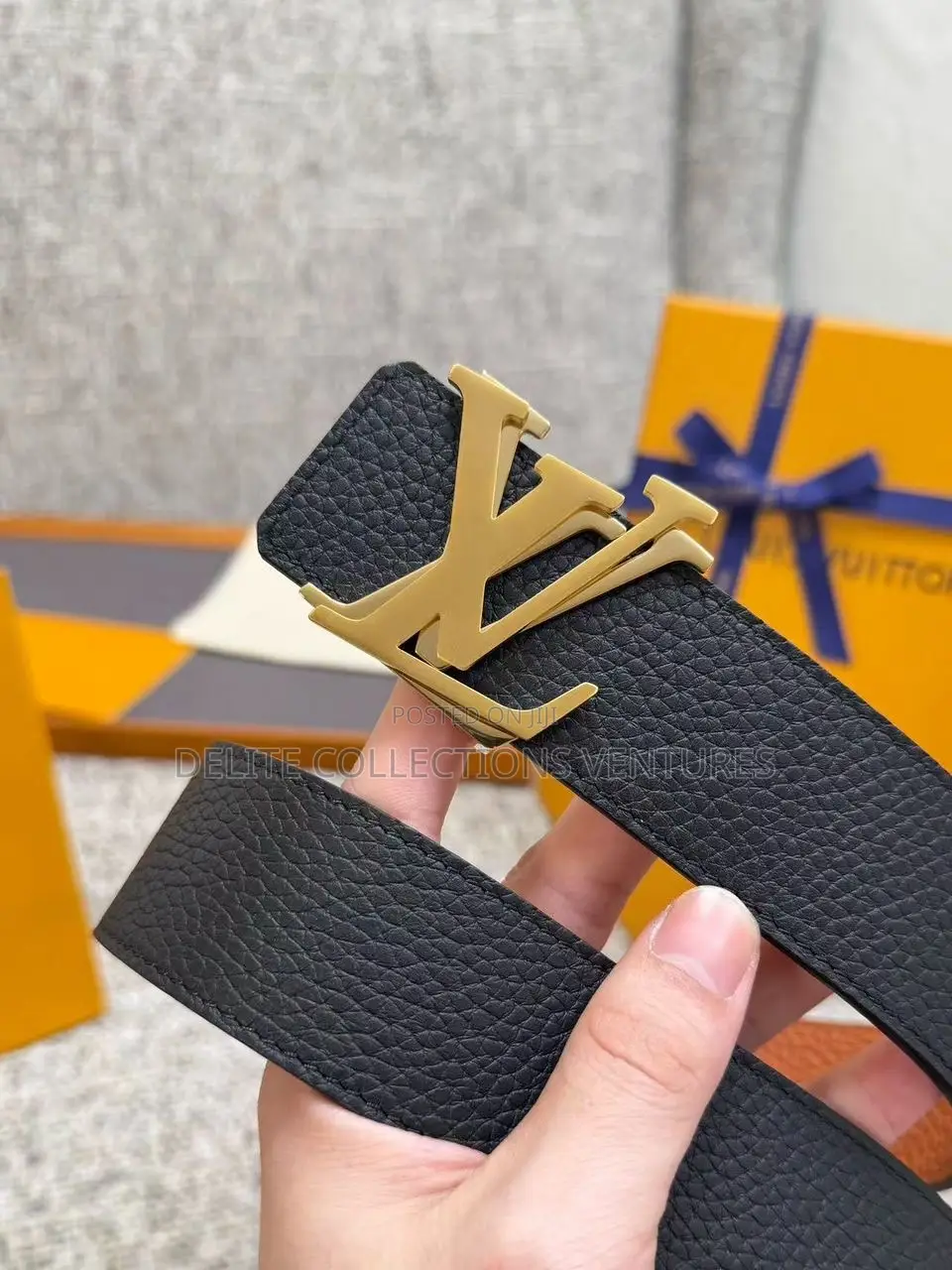 Luxury Update Louis Vuitton Initials Reversible Leather Belt.