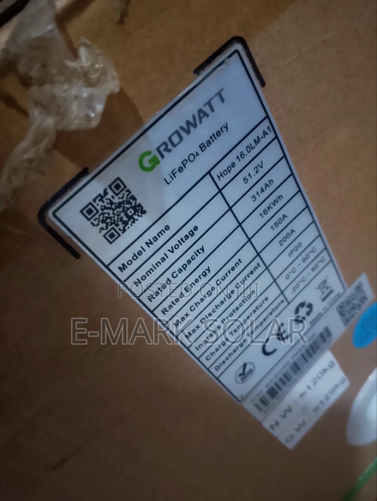 Growatts 16kwh 48v Lithium Battery Available Now
