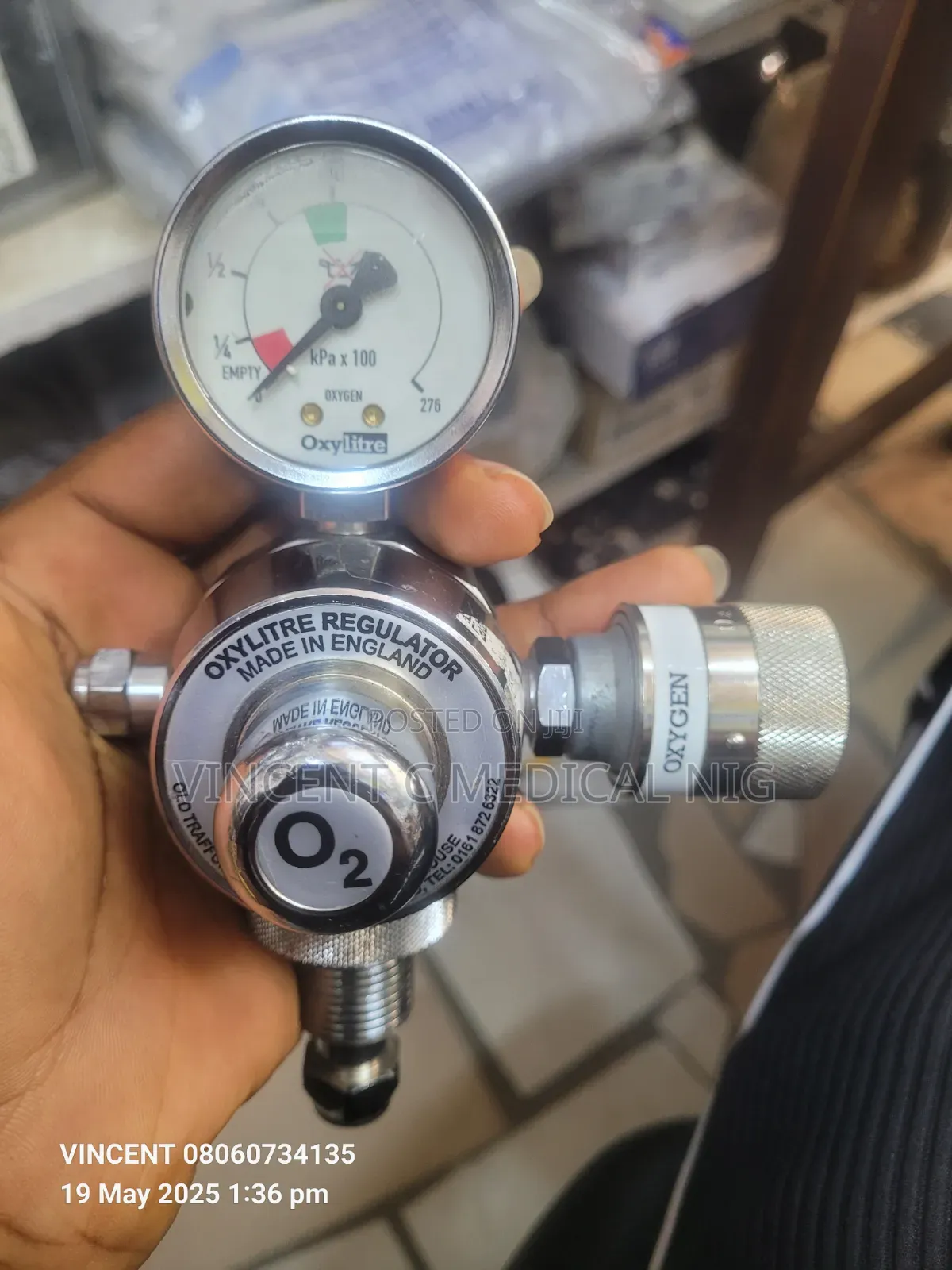 Oxylitre Medical Oxygen Regulator O2