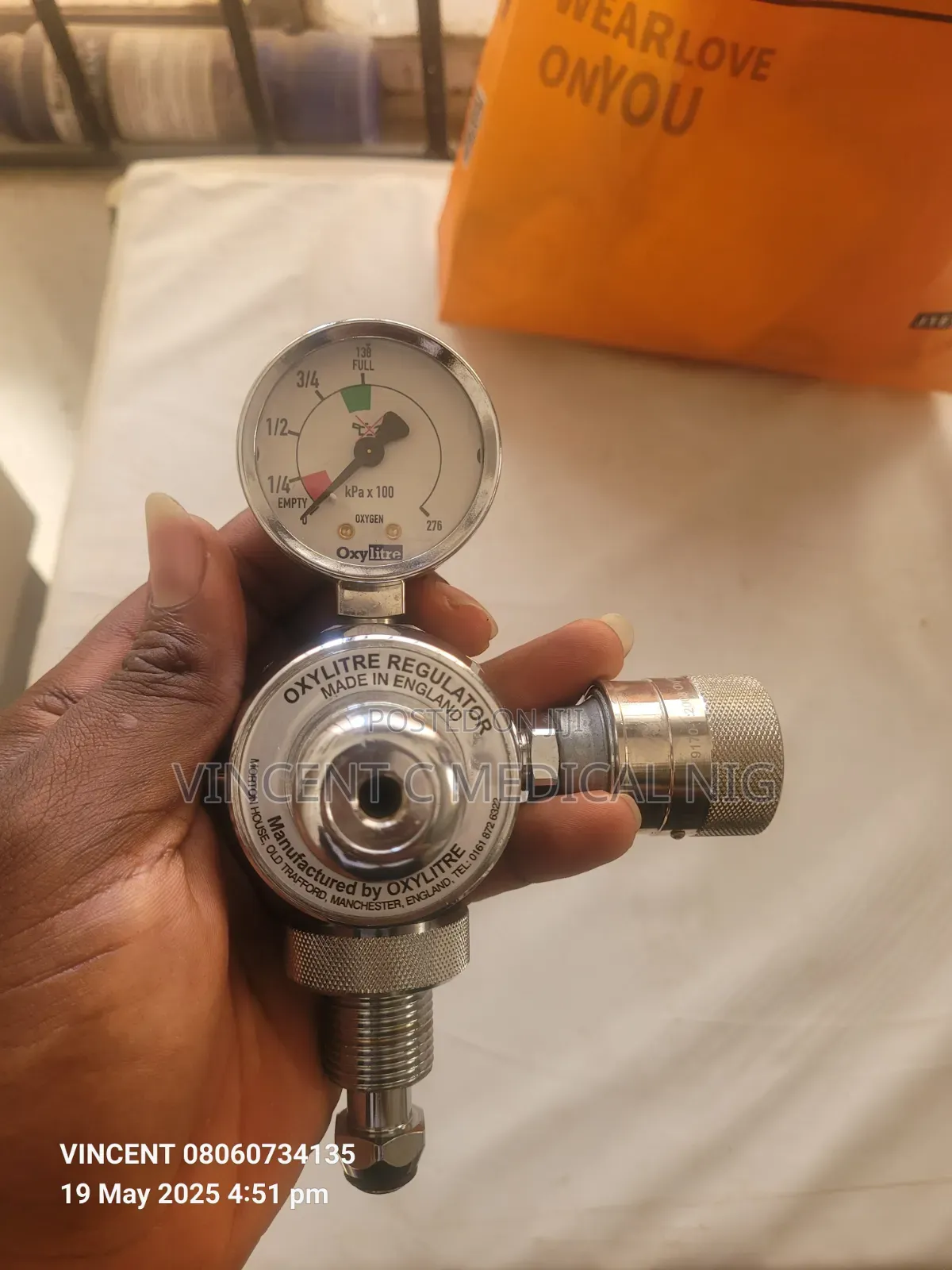 Oxylitre Medical Oxygen Regulator O2