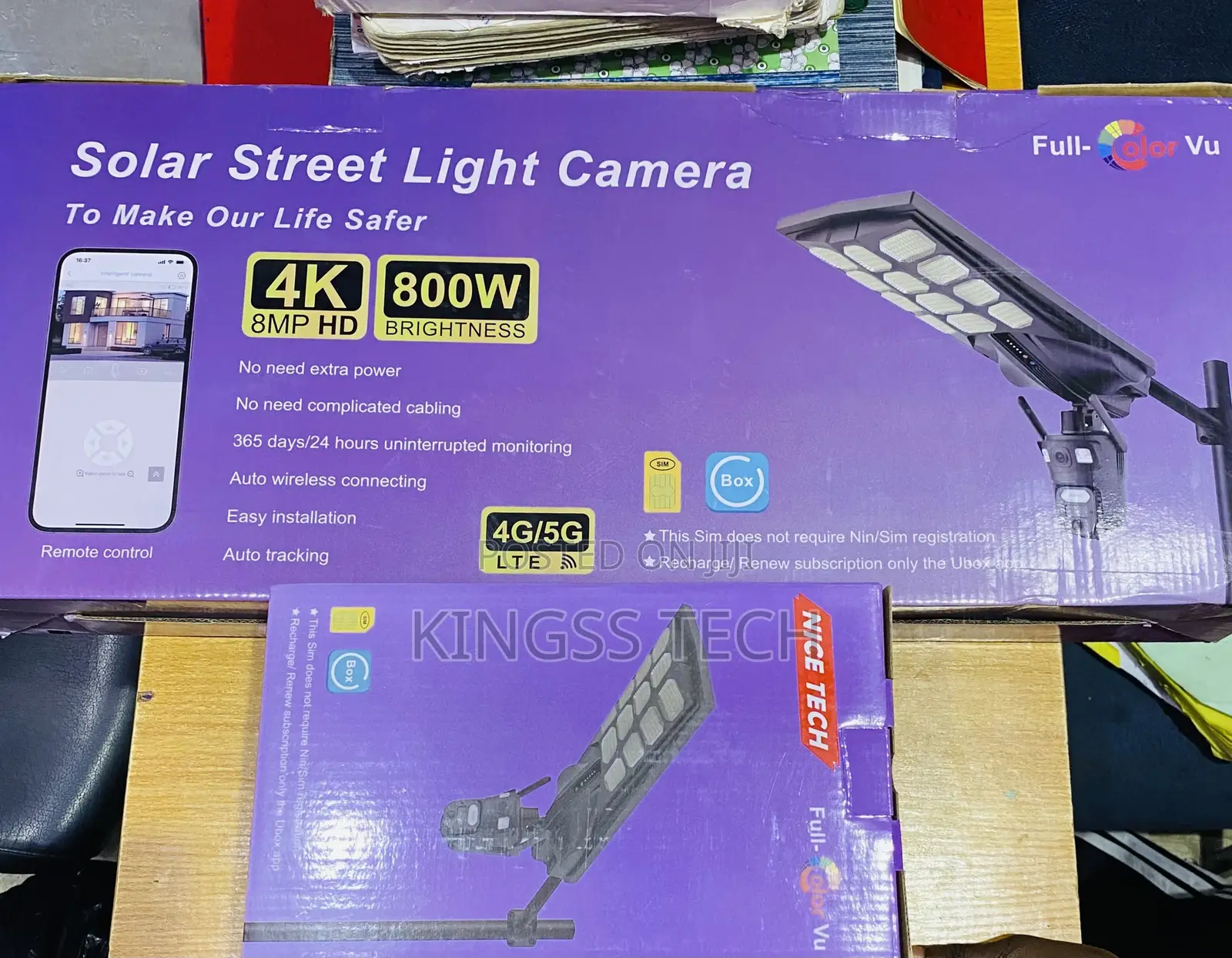 800w Solar Street Light Camera (Double Lens)