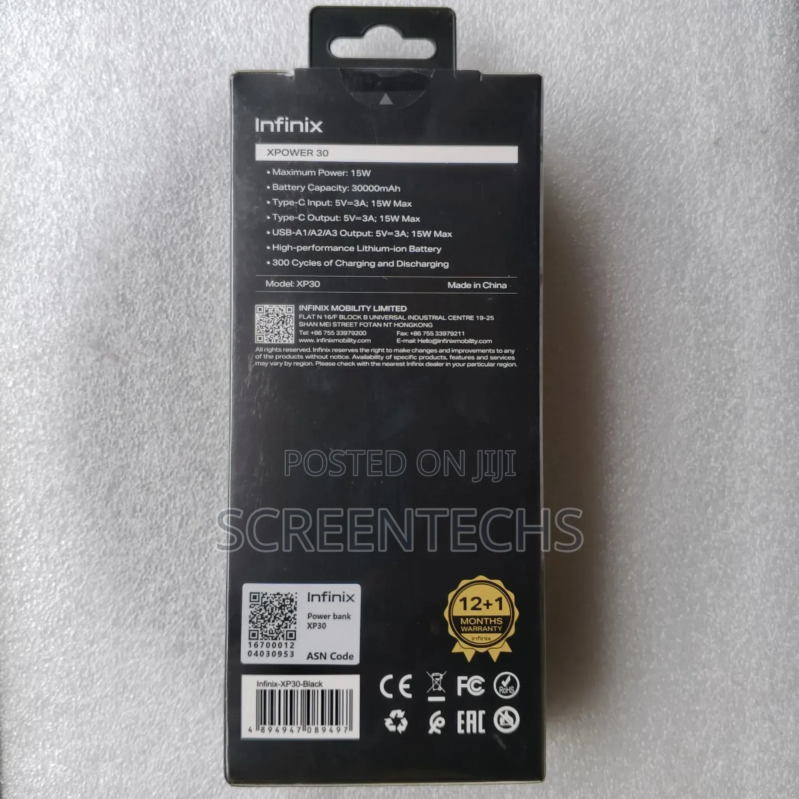 Original Infinix Xpower30 30,000mah Powerbank