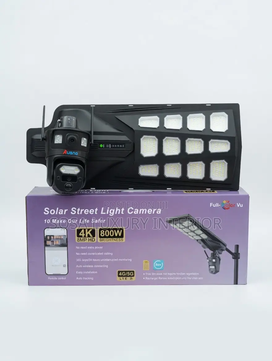Ubox Solar Street Light Camera Dual Lens