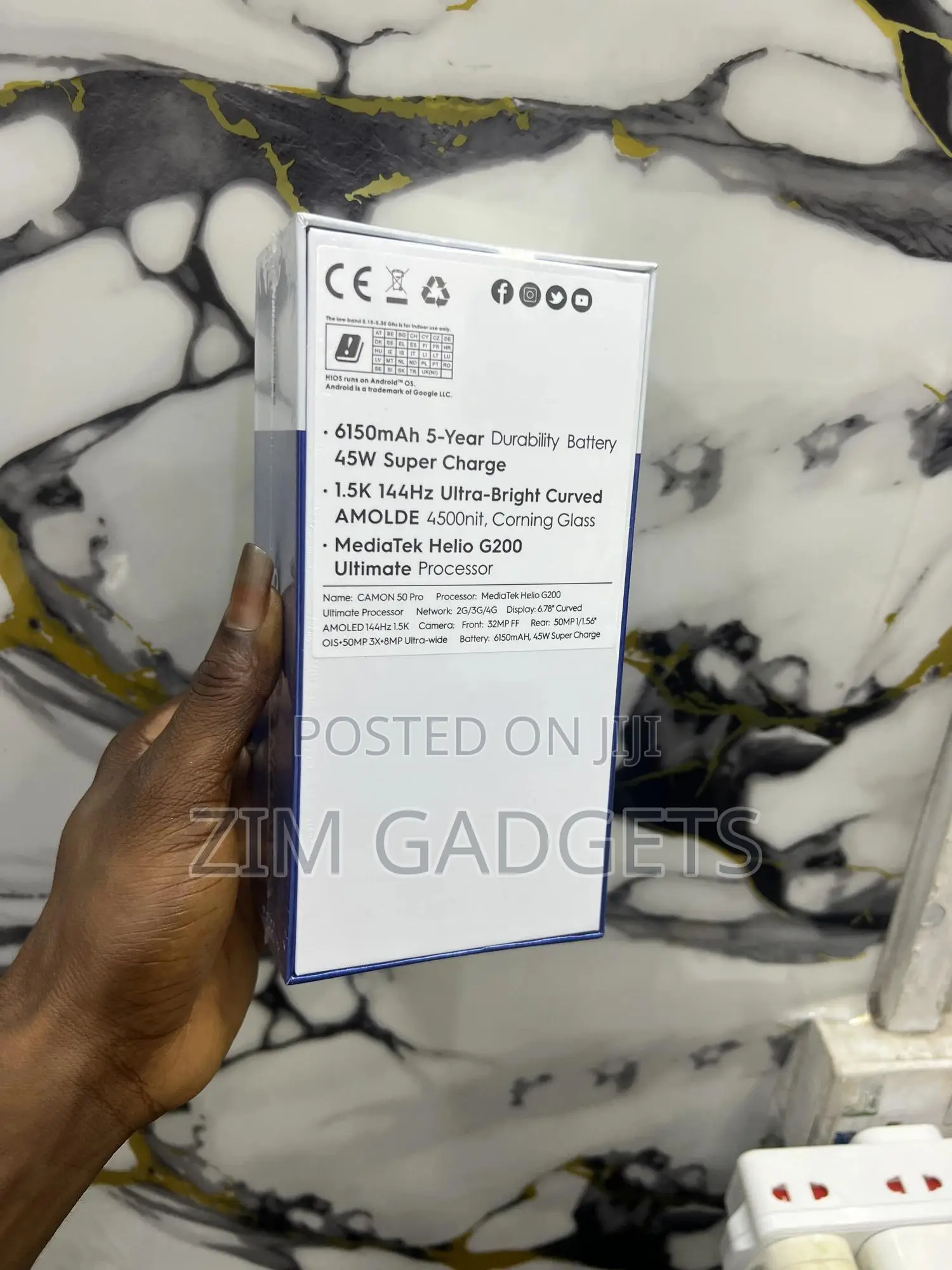 New Tecno Camon 50 Pro 256 GB Blue