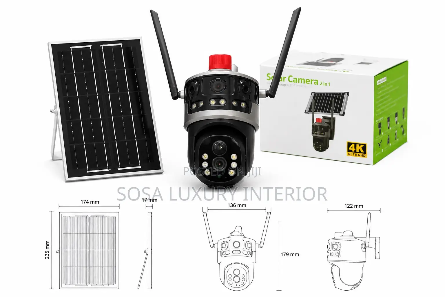 Eseecloud Ai Solar PTZ Camera Ultra Hd