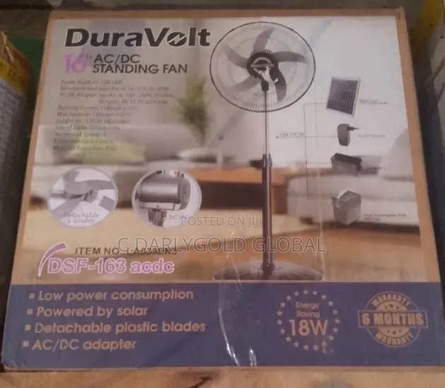 Dura Volt 16inches Ac/Dc Standing Fan