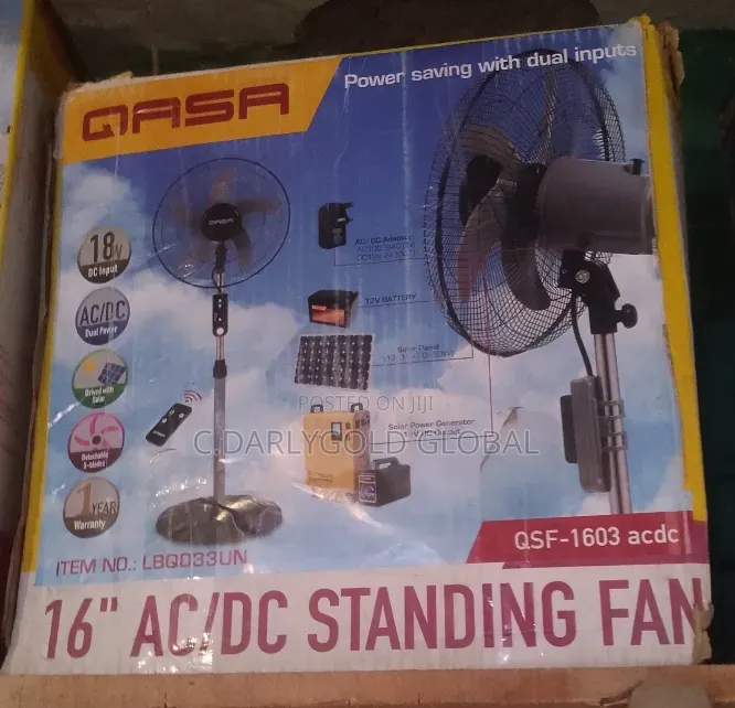 Qasa Standing Fan 16inches With Remote Control