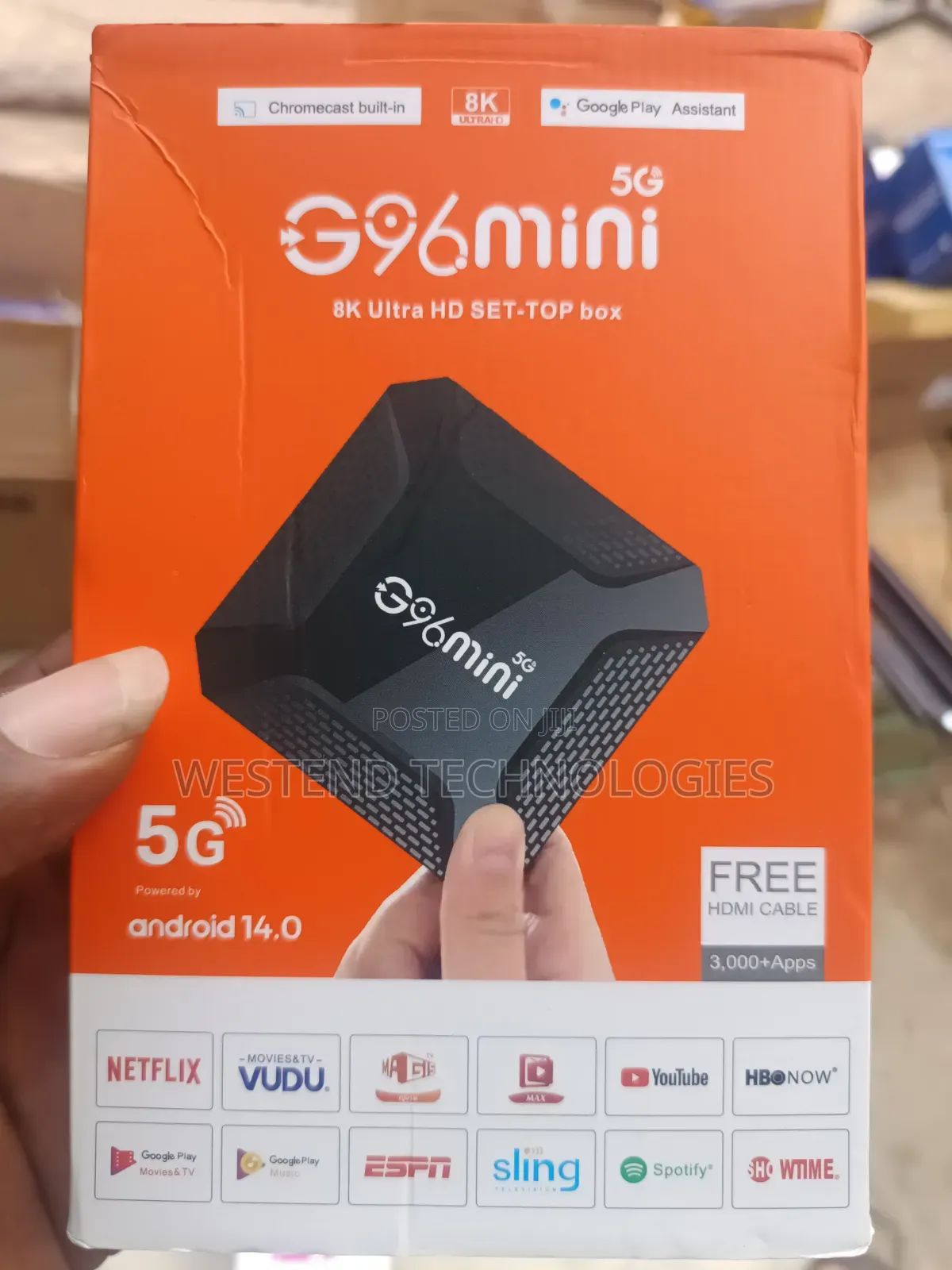 5g Android Tv Box Display Android 14.0 8gb/128gb Storage