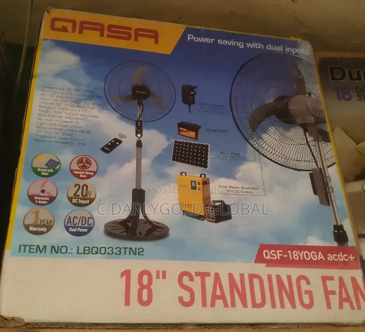 Qasa 18inches Yoga Ac/Dc Standing Fan