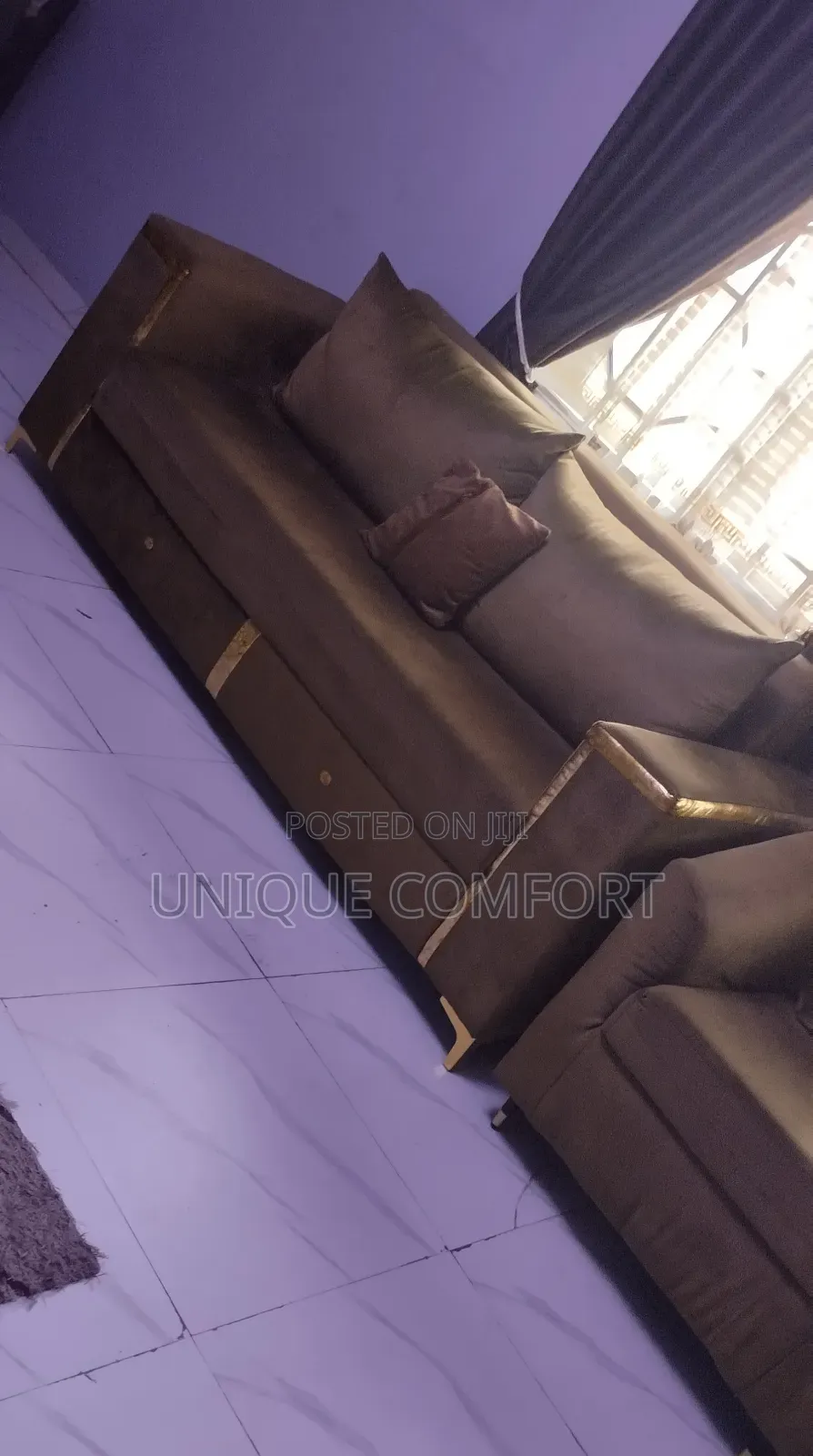 Brand New 7 Seaters Luxury Sofa Set (Center Table and Rug) Is a Bonus
