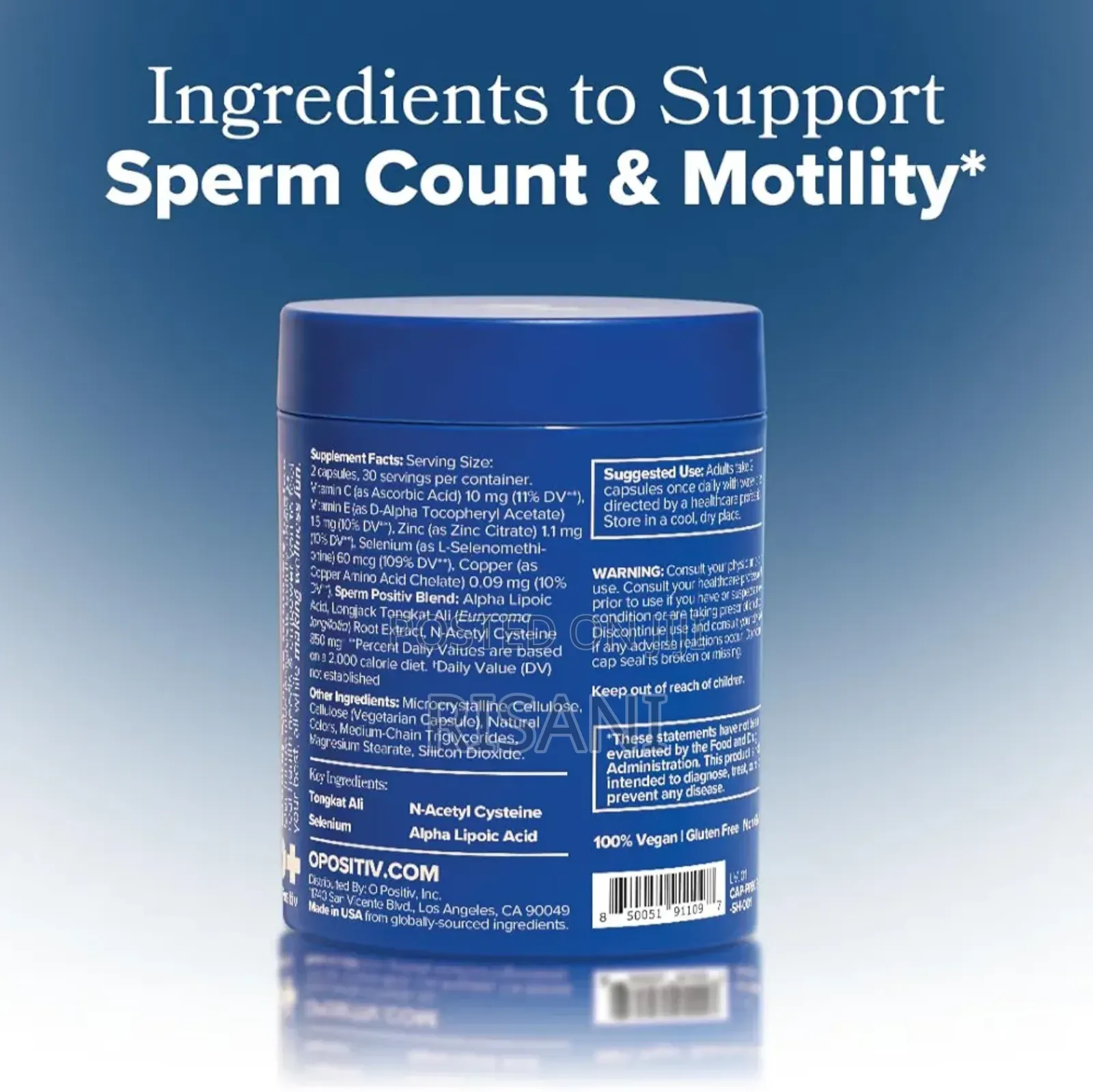 O Positiv Preggo Sperm Health Capsules for Men