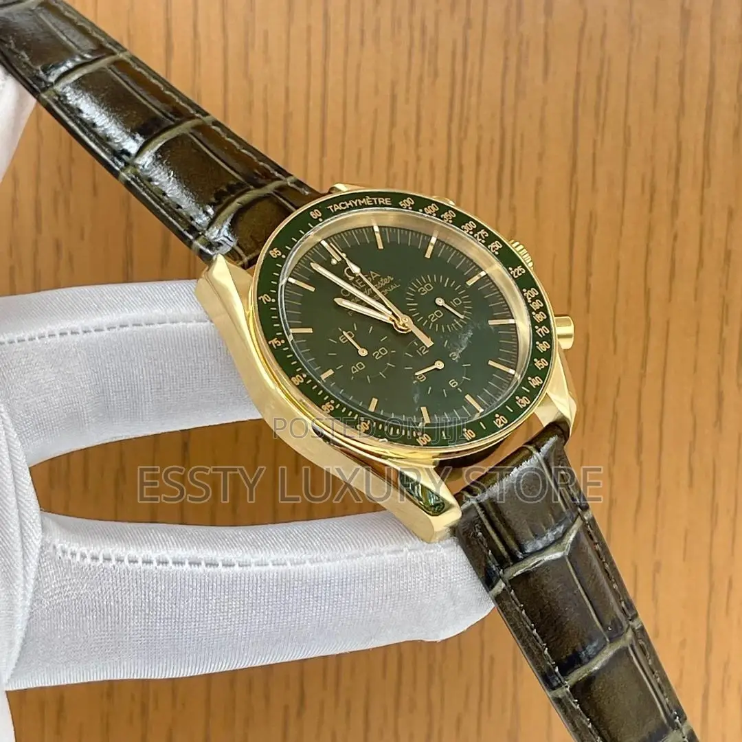 High Quality Luxury Omega Leather Wristwatch