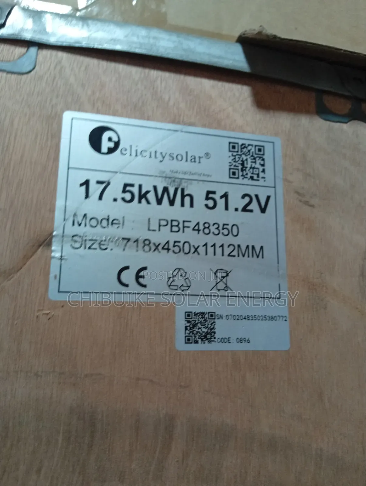 Felicity Solar Lithium Ion Batteries 17.5kwh 51.2v