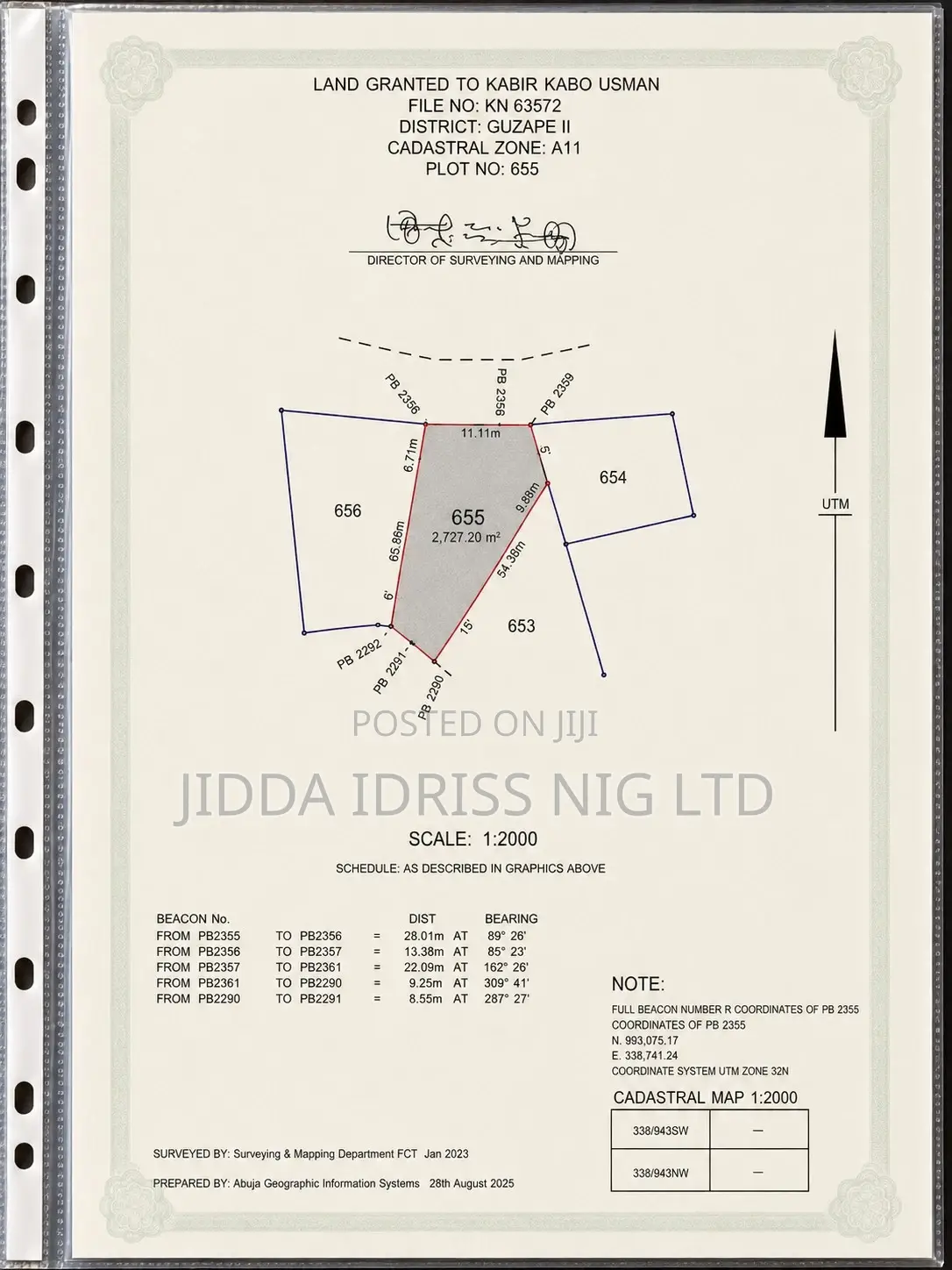 Prime Guzape Ii Residential Plot for Sale – 2,727sqm