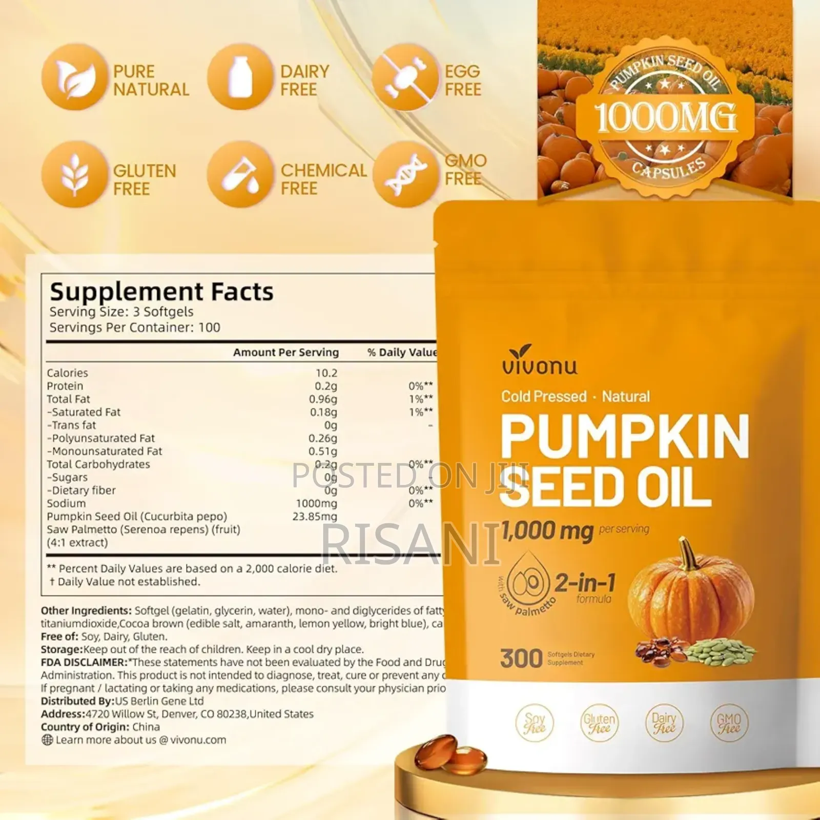 Pumpkin Seed Oil With Saw Palmetto Supports Prostate Health