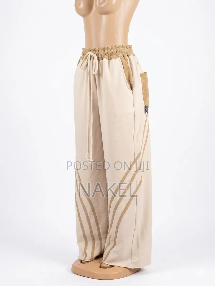 Boho-Chic Corduroy Patchwork Sweatpants