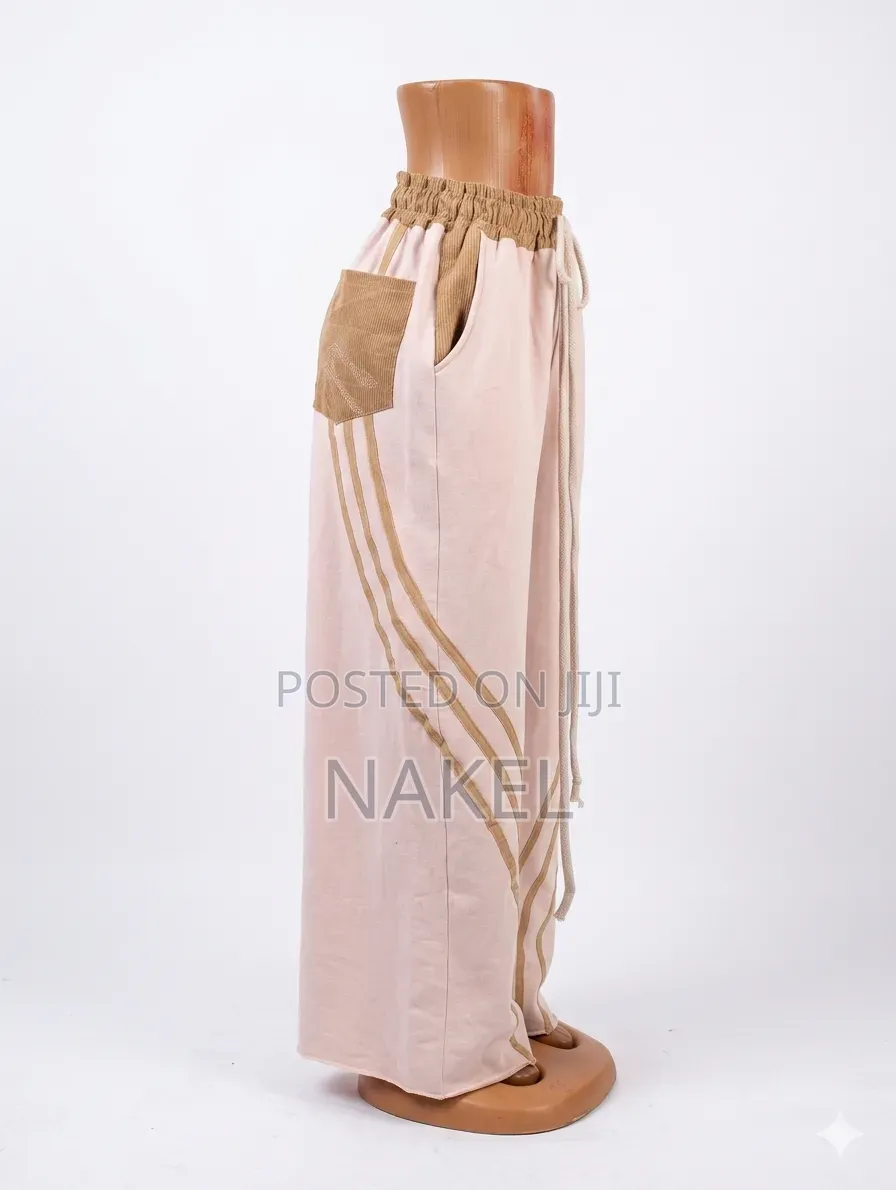 Boho-Chic Corduroy Patchwork Sweatpants