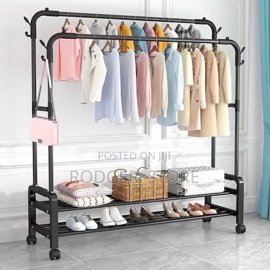 60kg Multifunctional Cloth Rack Available in White and Black