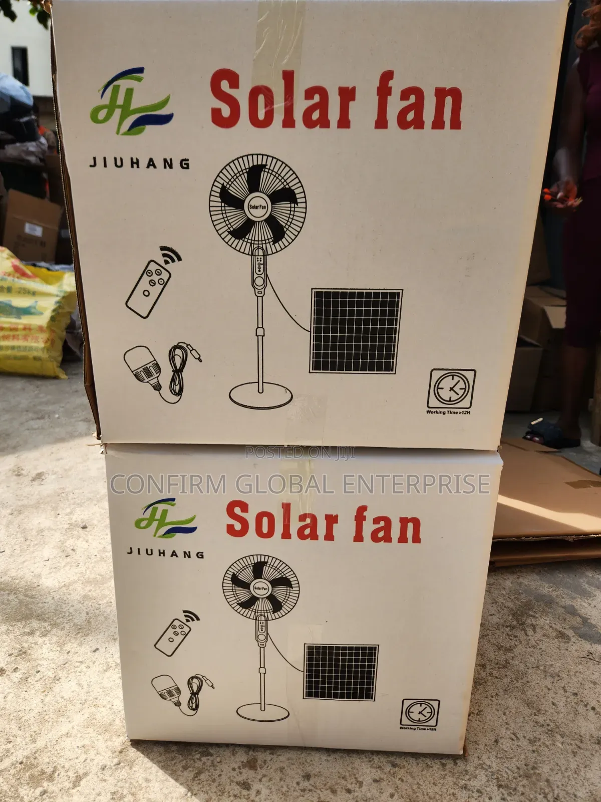 Powerful Ac Dc Solar Rechargeable Fan With Remote and Bulb