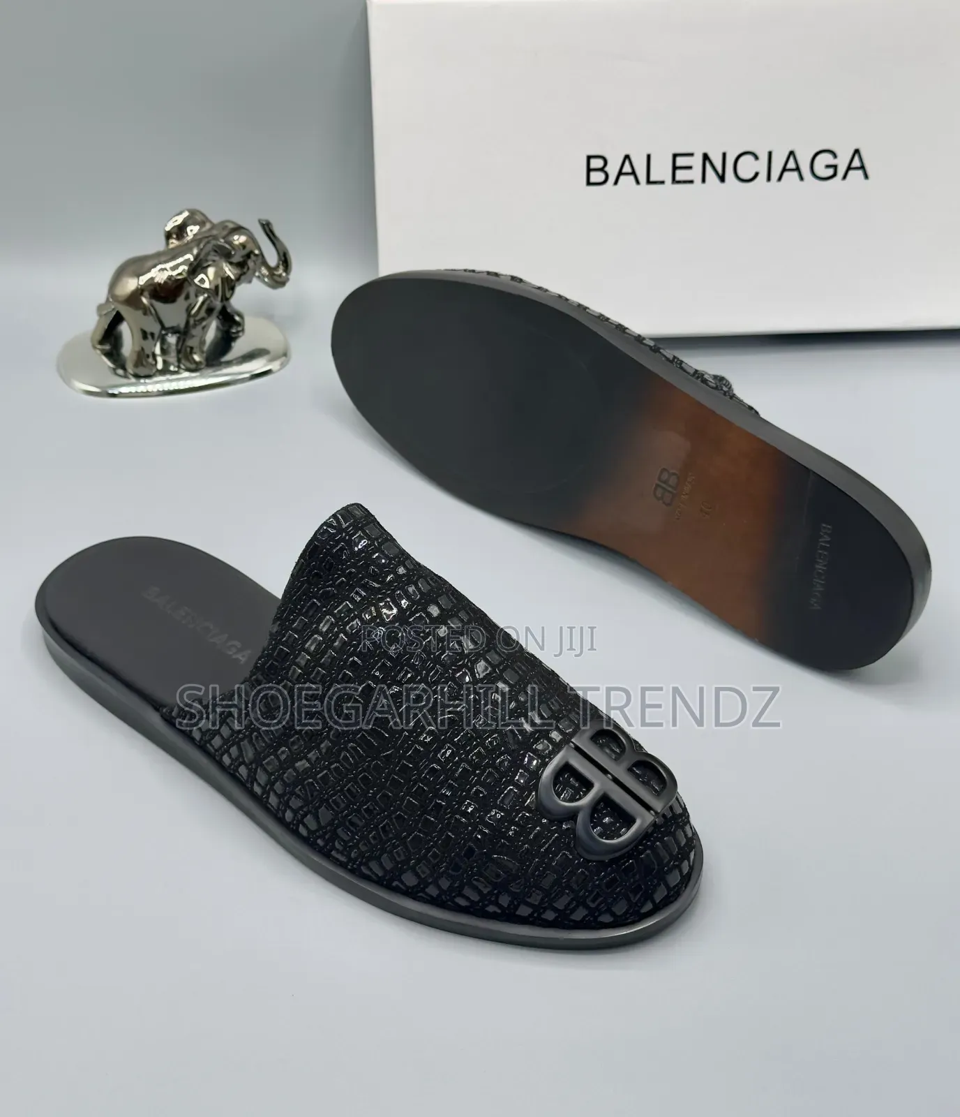 Mens Half Shoes Leather Mules