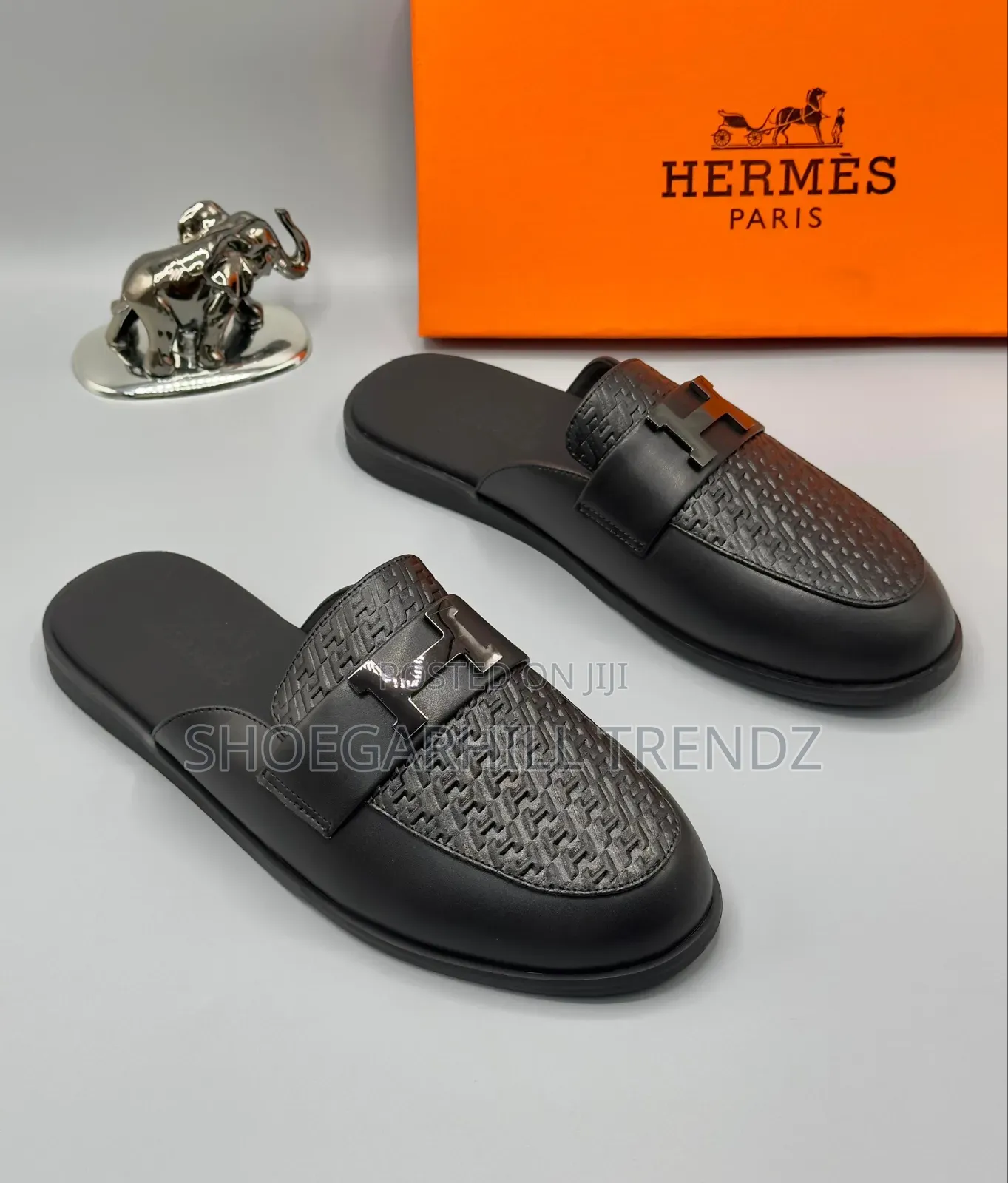 Mens Half Shoes Leather Mules