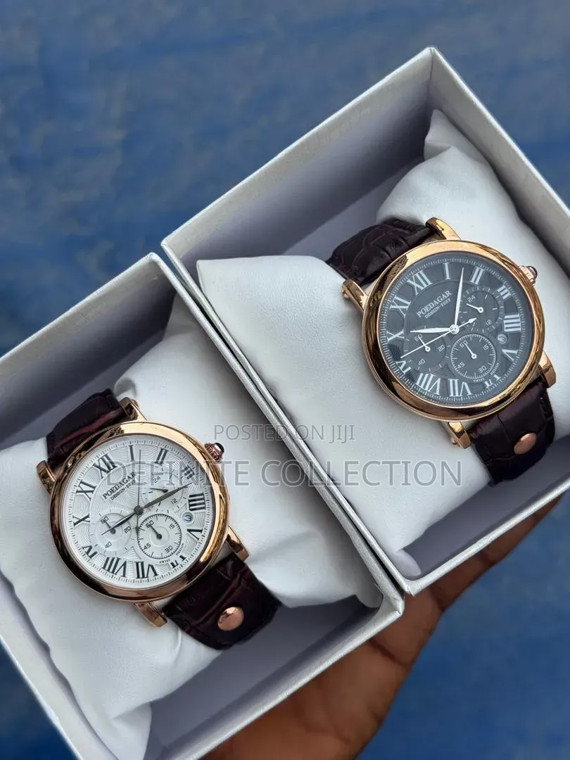 Poedegar Leather Wristwatch
