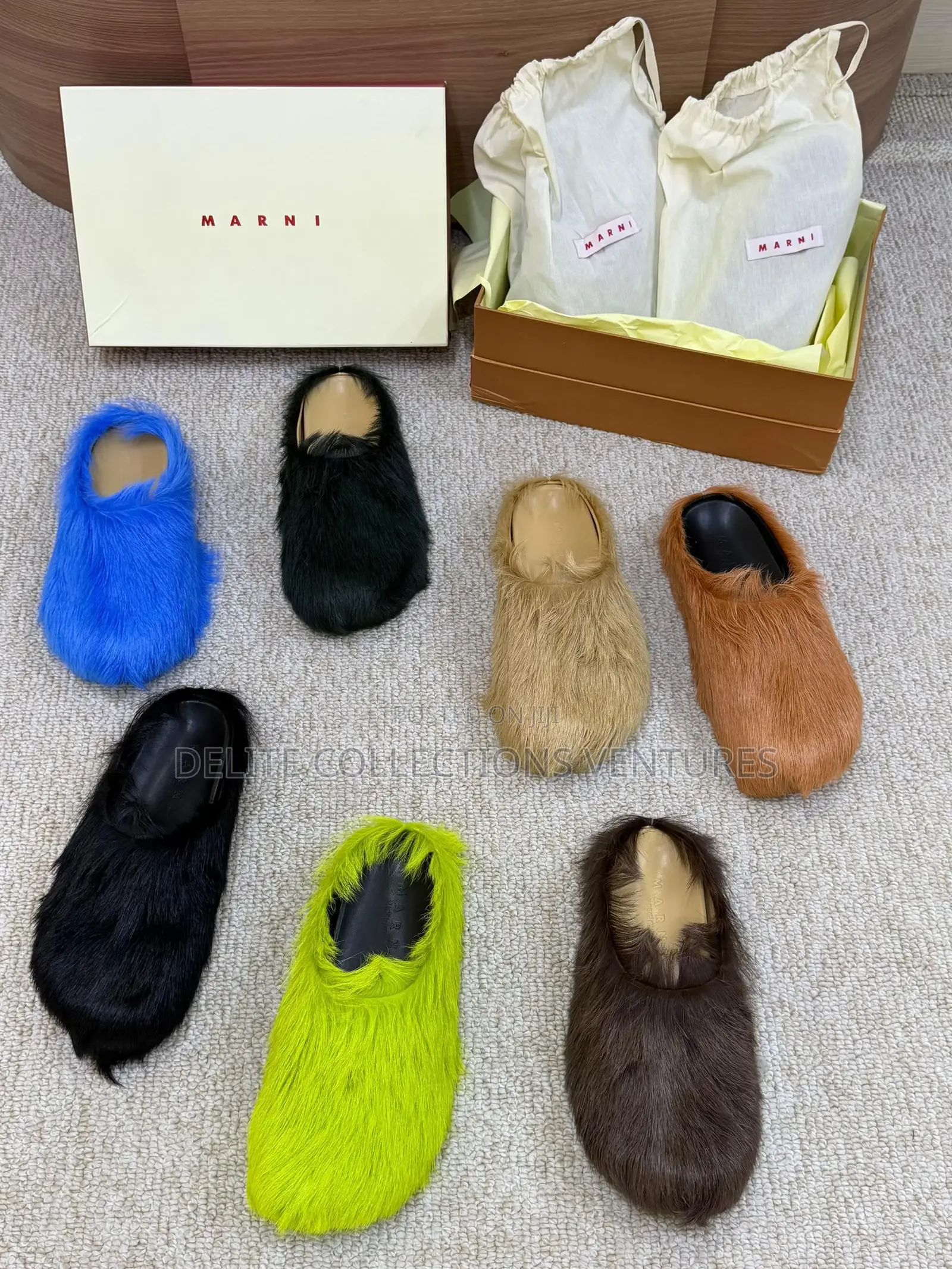 *Original Marni Fur Mules Available in Store