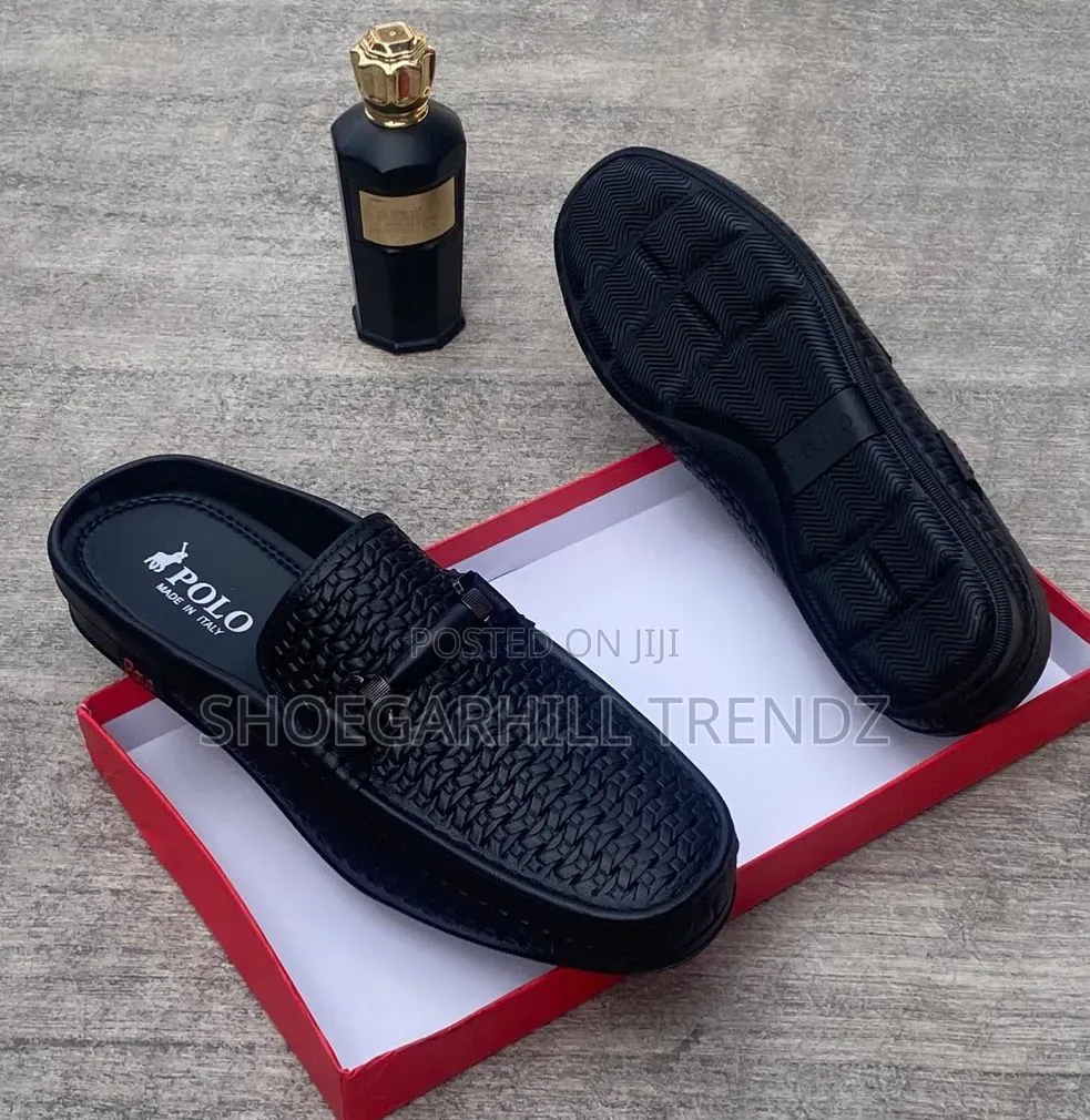 Quality Men's Leather Half Shoes Mules