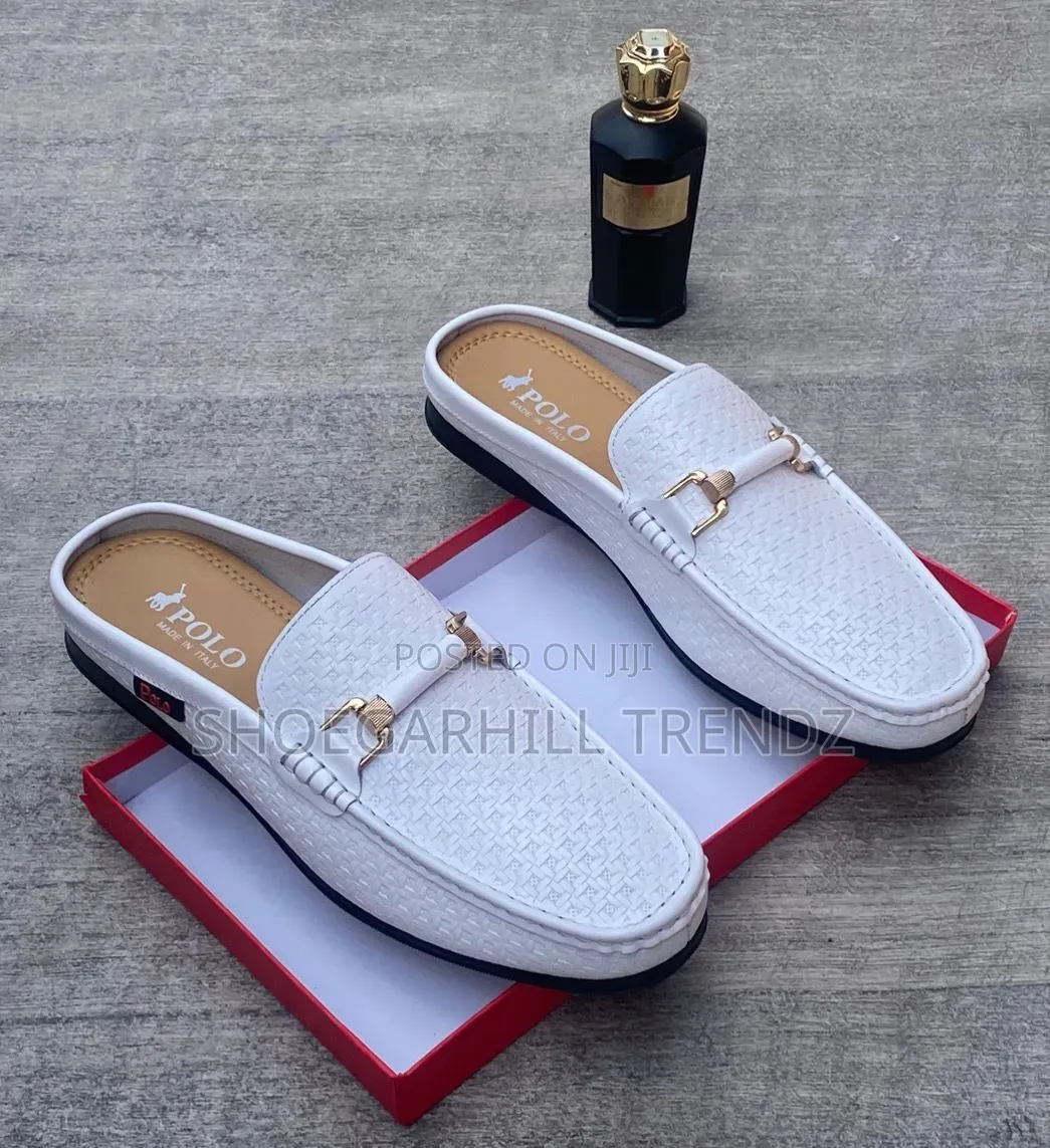 Quality Men's Leather Half Shoes Mules