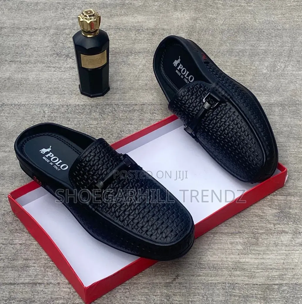 Quality Men's Leather Half Shoes Mules