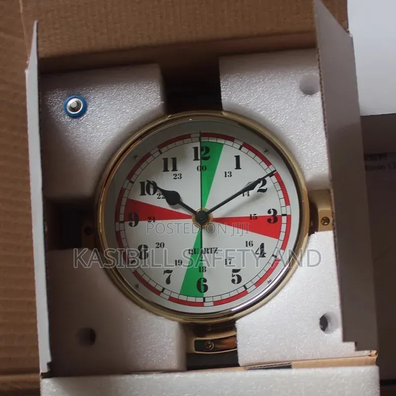 Brass Quartz Radio Sector Clock