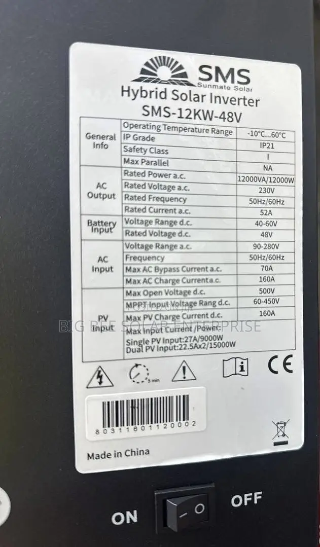 12kva 48v SMS Hybrid Inverter