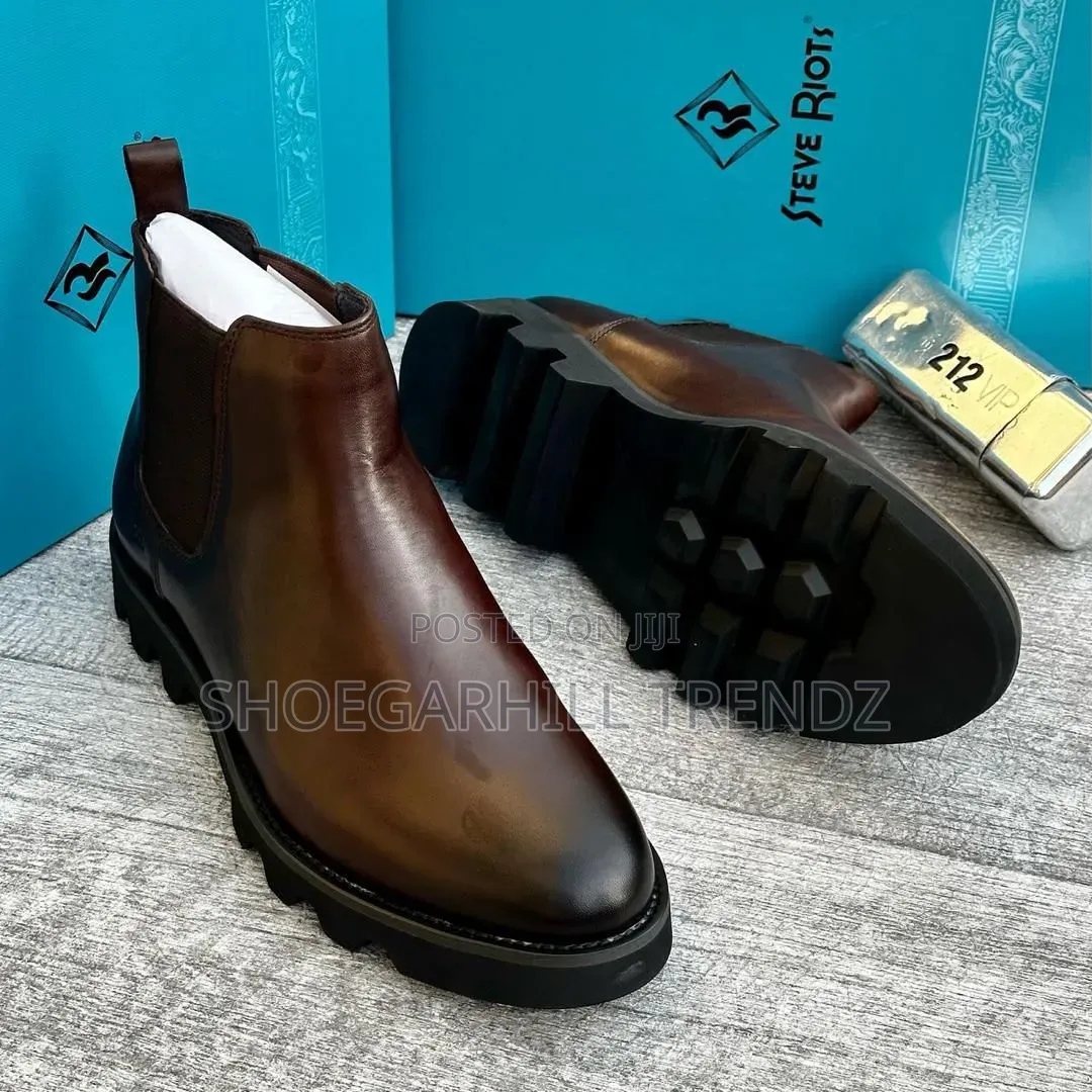 Steve Riots Mens Leather Ankle Boot