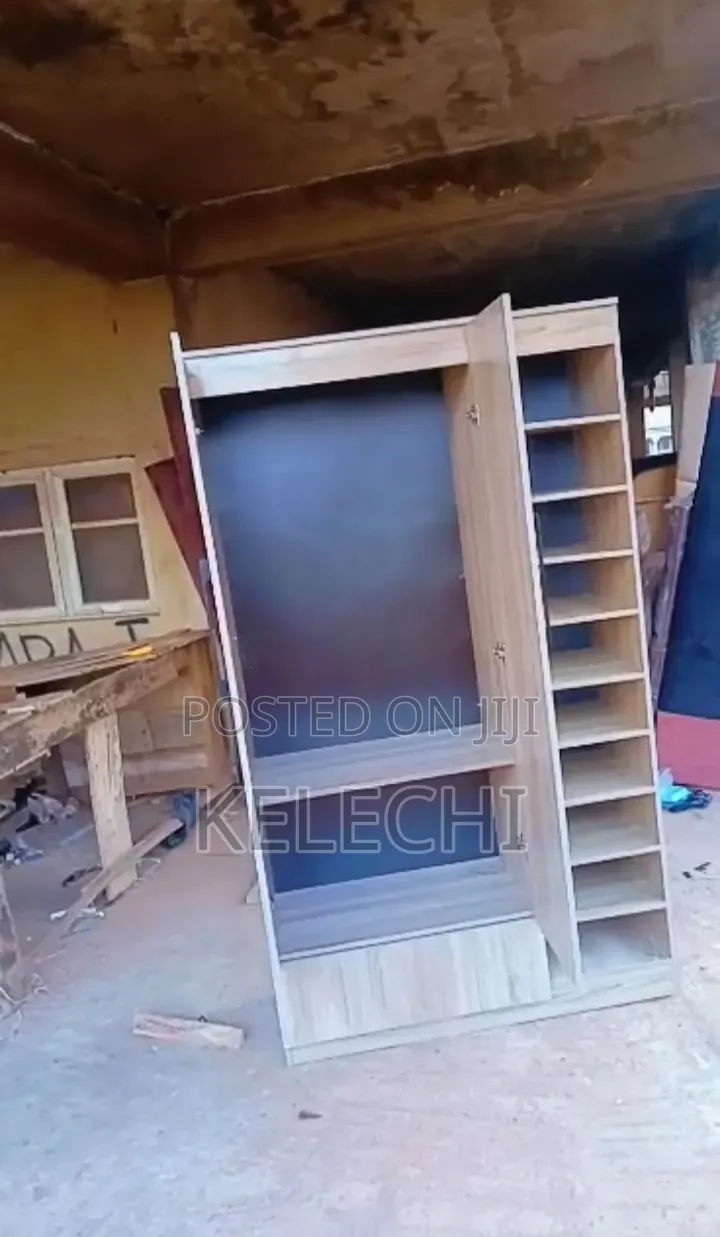 Wardrobe With Shoe Rack and Drawer