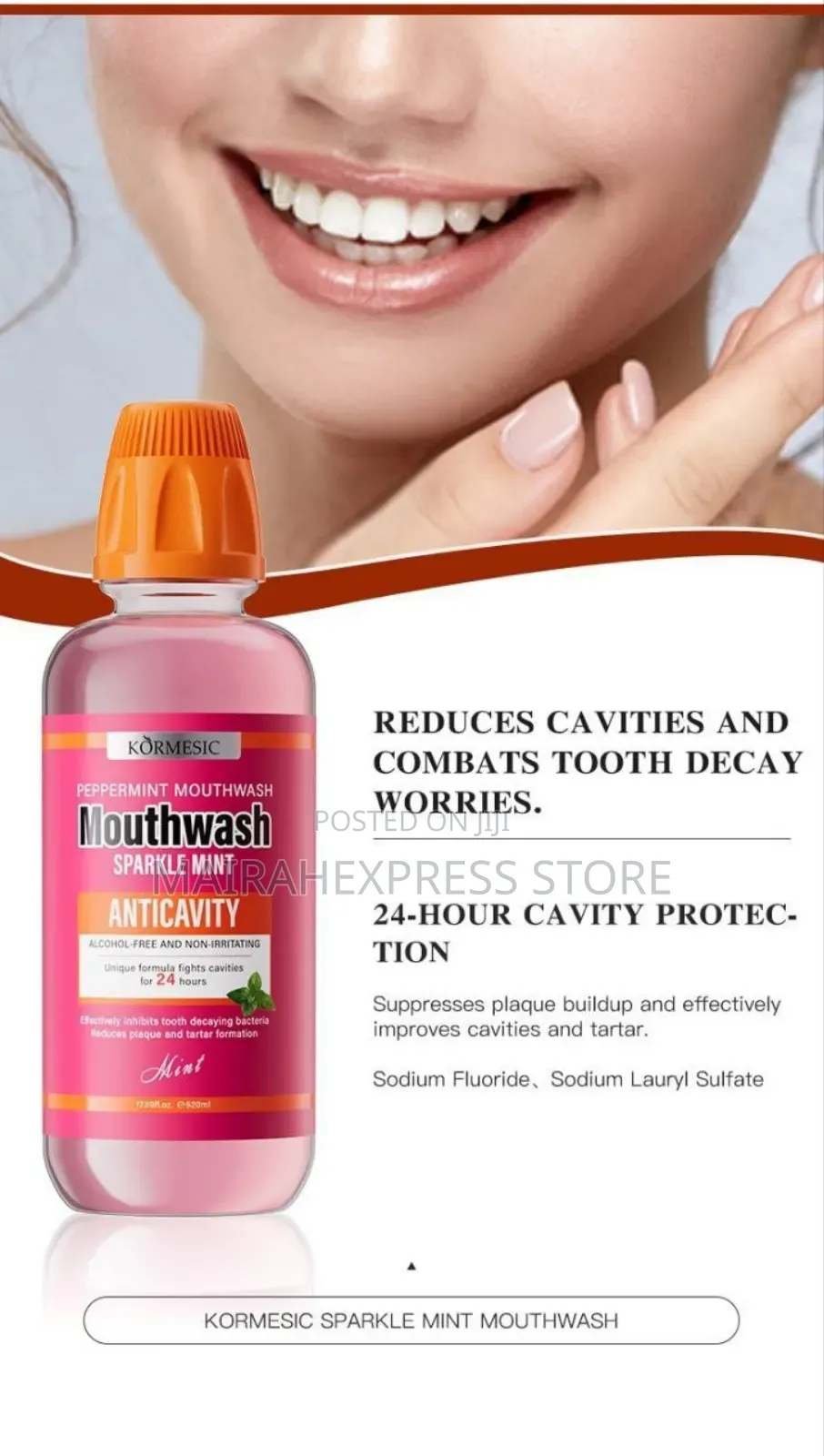 Mint Mouthwash. Large Size (520ml)
