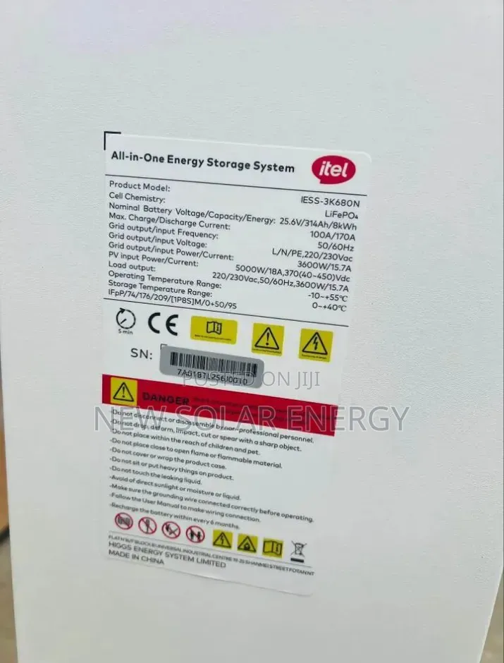 8kwh With 3.6kva Itel All in One Solar Generator