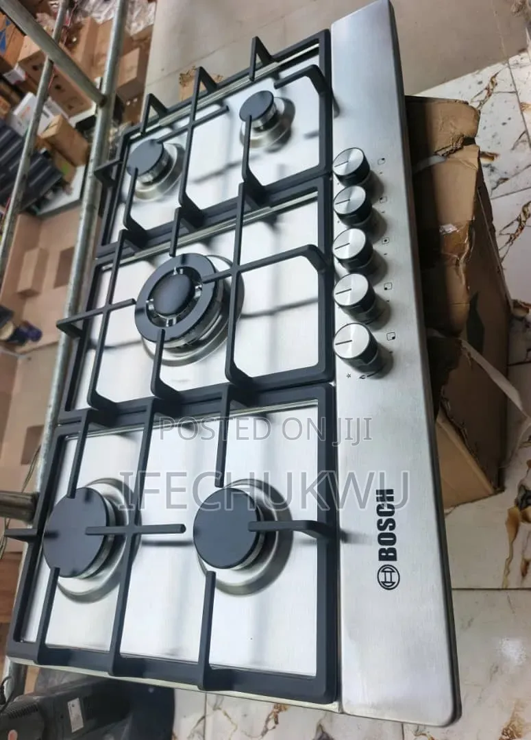 Original Bosch Inbuilt Cabinet Stainless Silver 5 Gas Cooker Hob Etc.