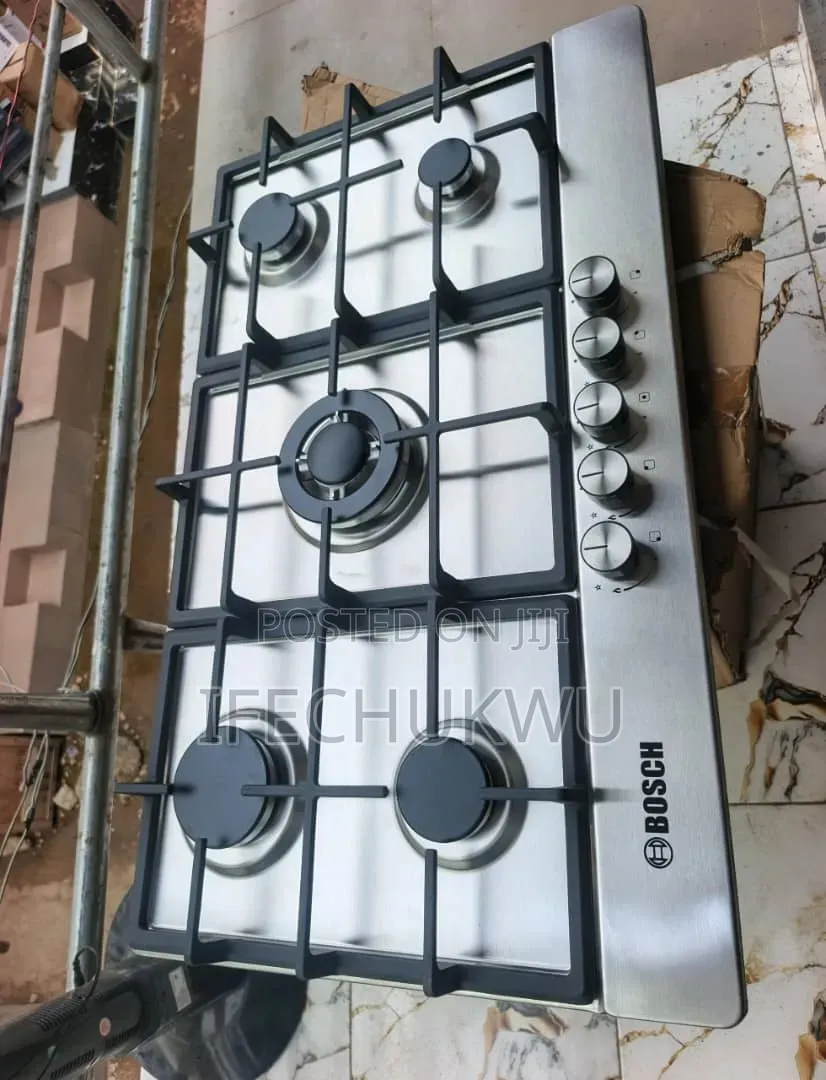 Original Bosch Inbuilt Cabinet Stainless Silver 5 Gas Cooker Hob Etc.