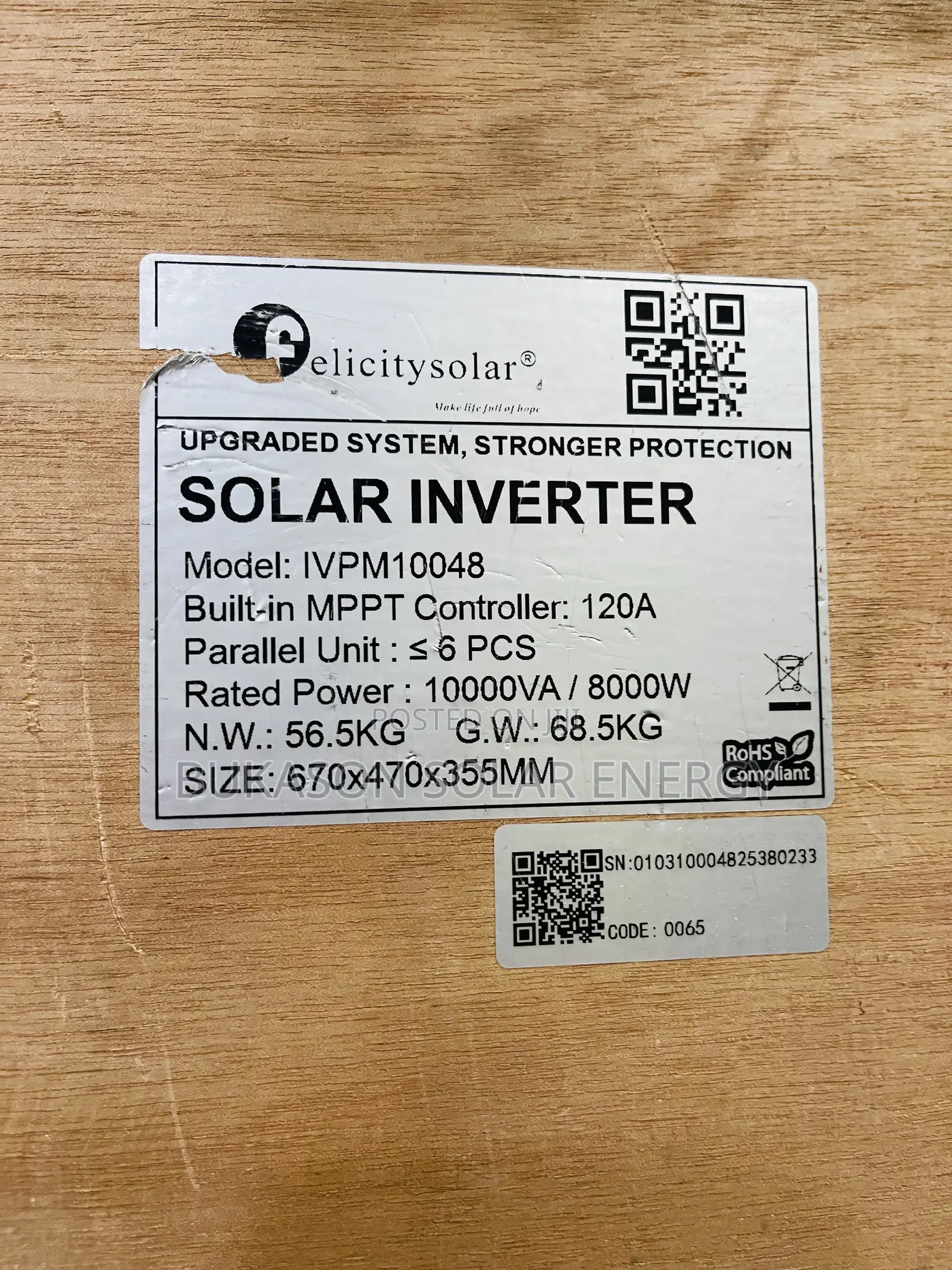 10kva 48v Felicity Lithium Ion Battery