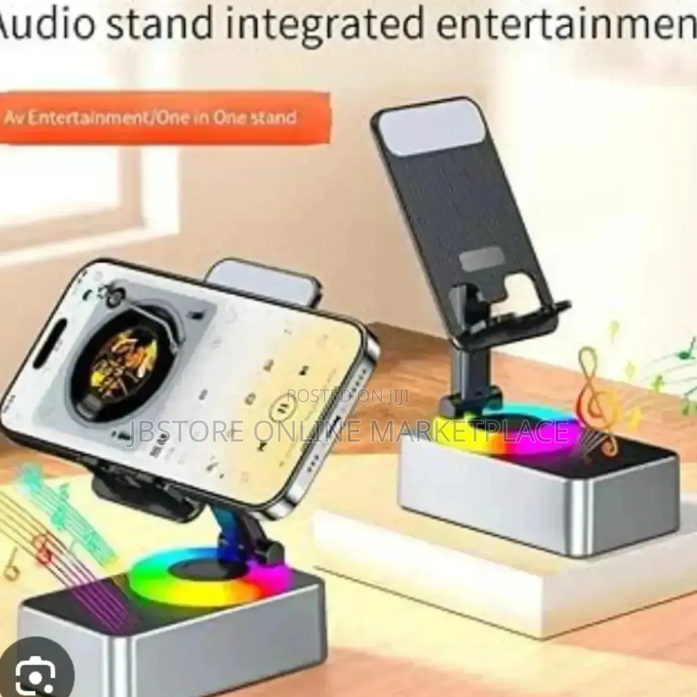 3-in-1 Desktop Phone And Laptop Stand With Bluetooth Speaker