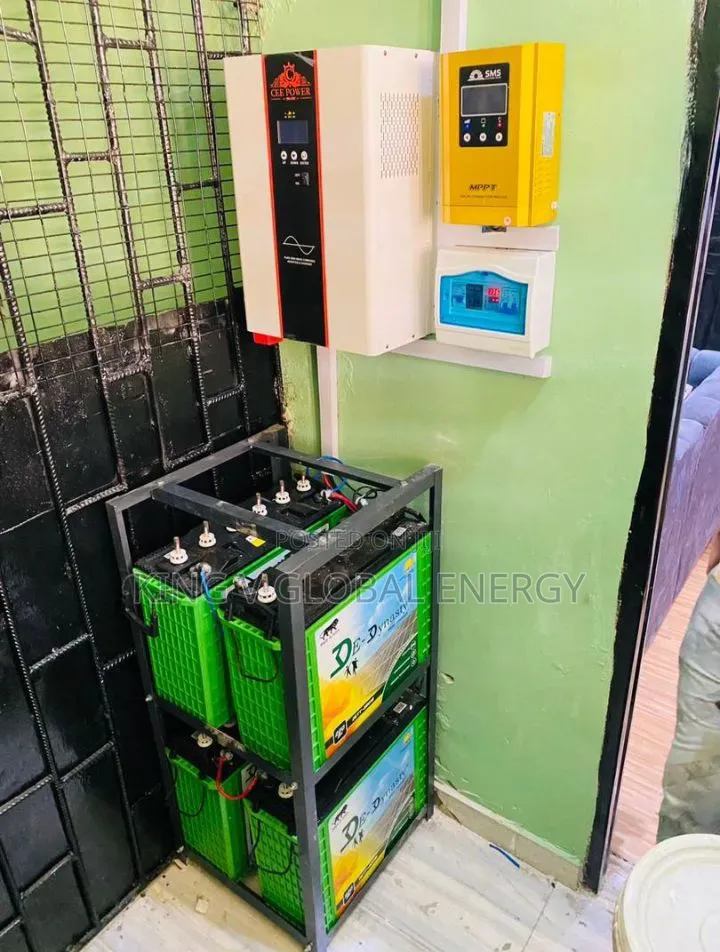 Solar System 5kva/48v Inverter by 4 Units 220ah/12v Tubular Battery