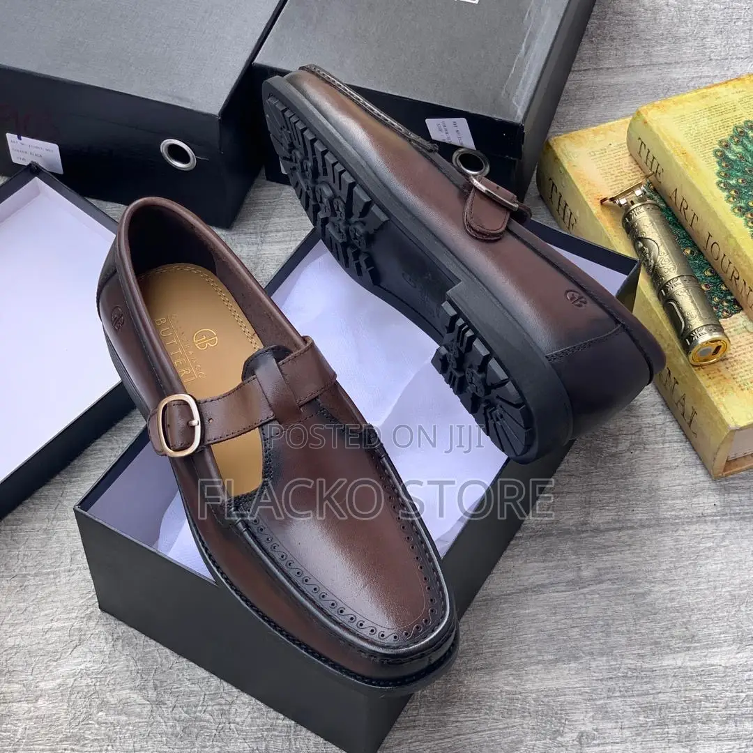 Original Gianfranco Butteri Buckle Loafers Shoes
