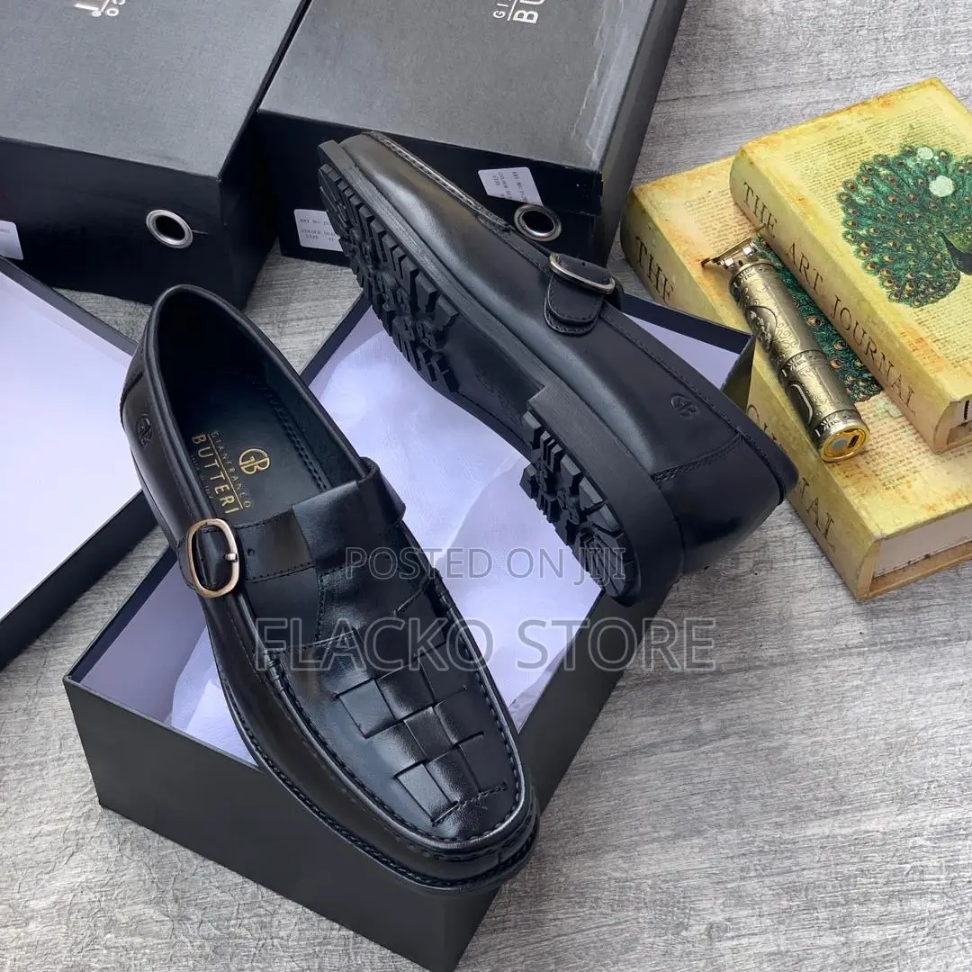 Original Gianfranco Butteri Buckle Loafers Shoes