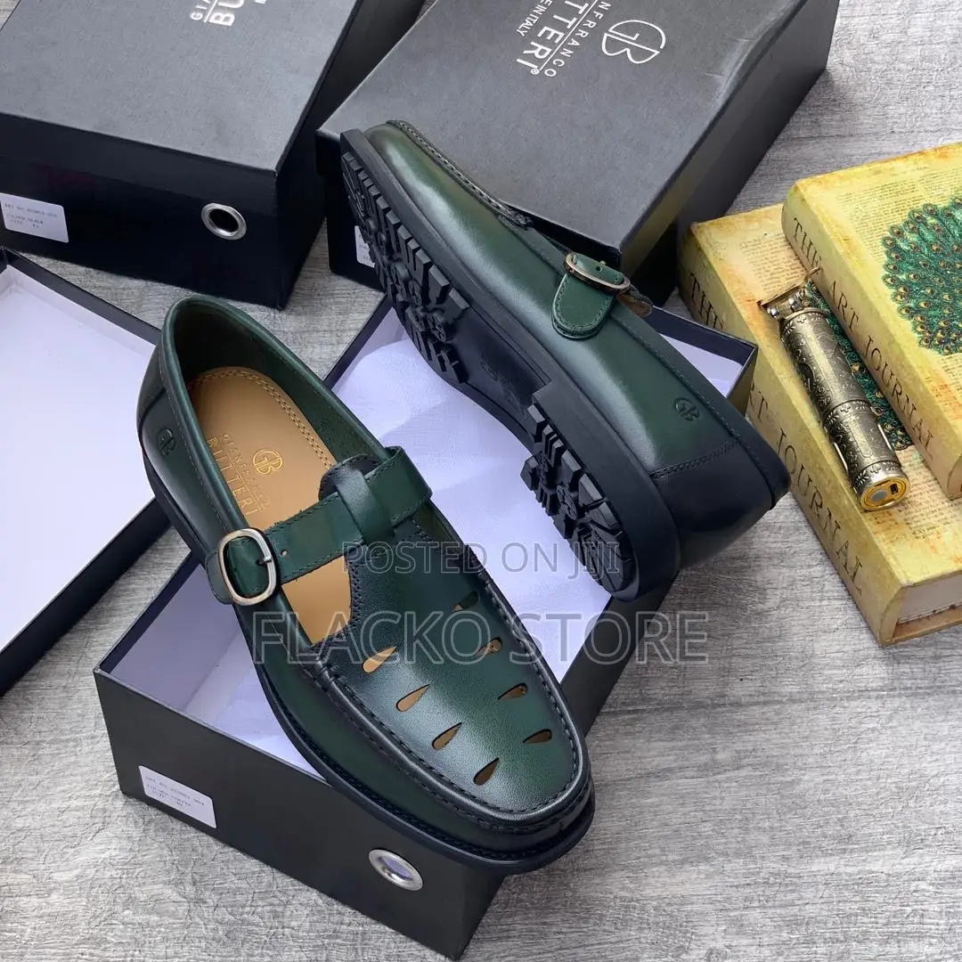 Original Gianfranco Butteri Buckle Loafers Shoes