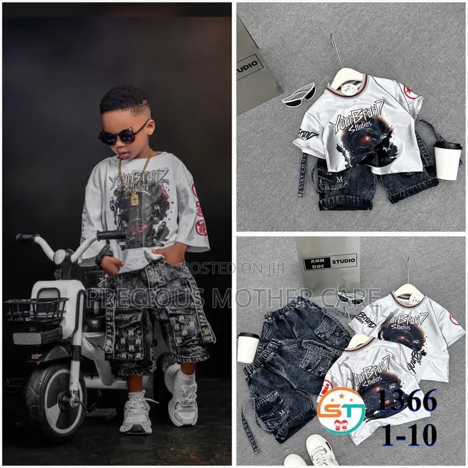 Children Jersey Top and Jean Short