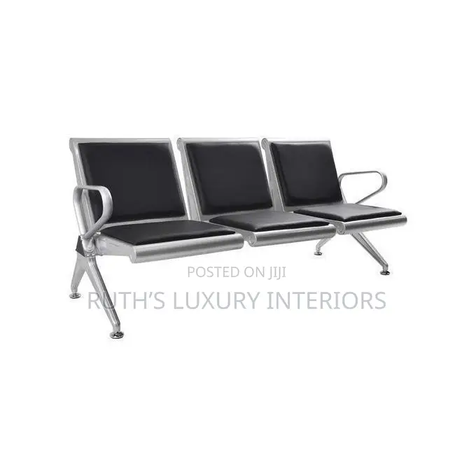 Generic Reception/ Airport Waiting Chair With Leather Seat