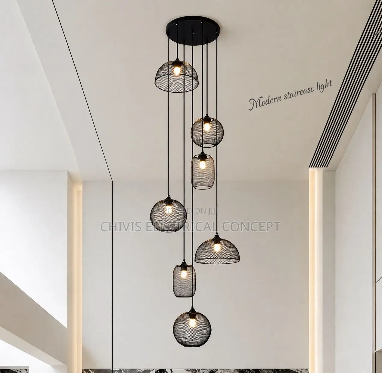 Modern Long Strip Stair Pendant Lights Indoor Lighting Ceiling Lamp