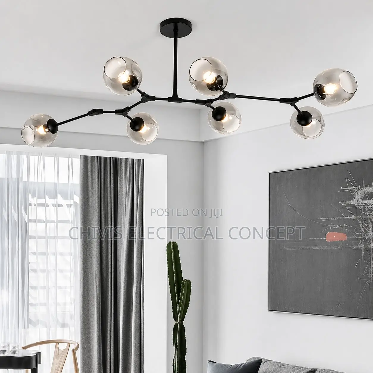 Nordic Molecular Chandelier Modern Branched Glass Ball Led Chandelier
