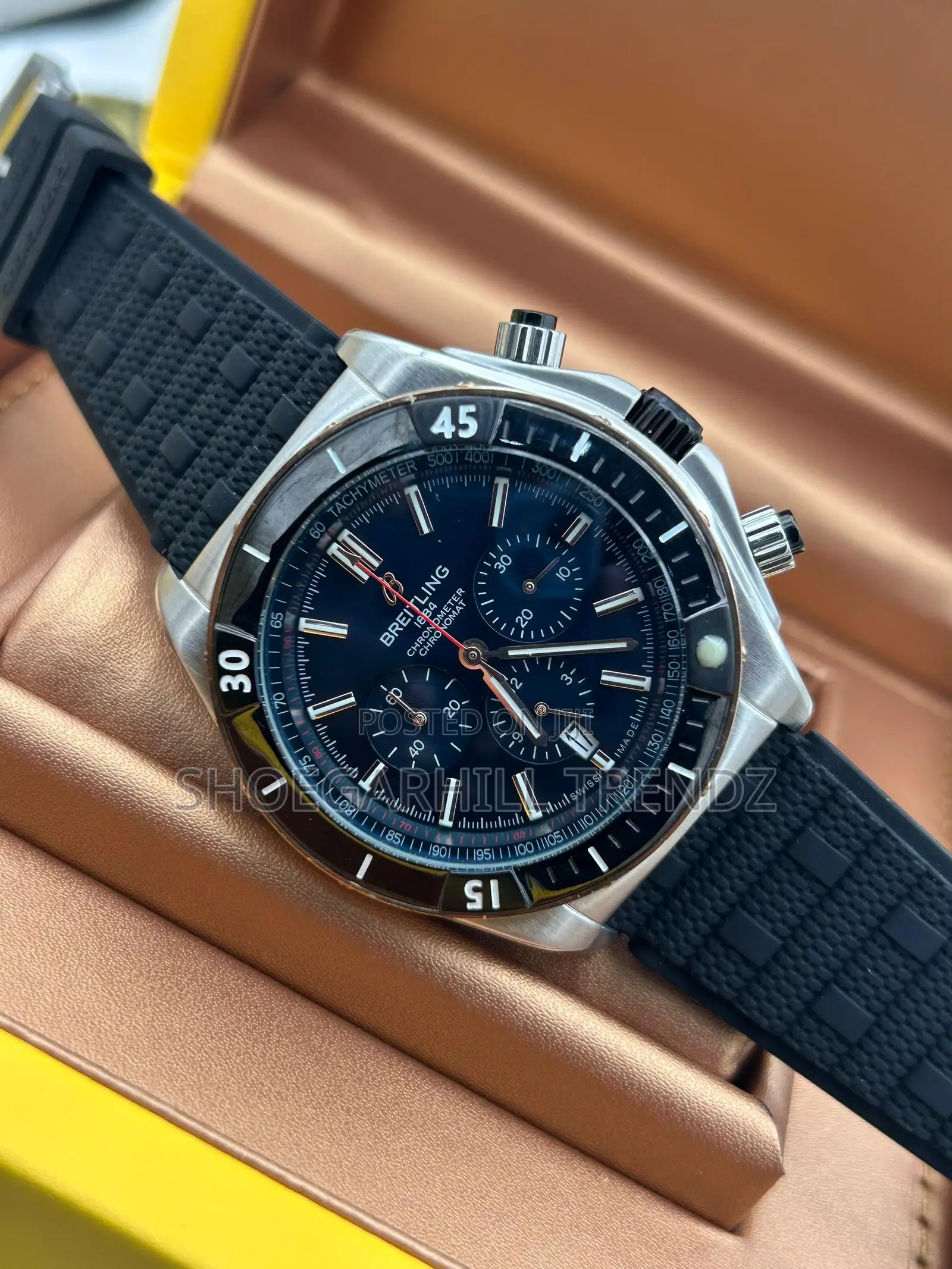 Breitling Chronomat Silicon Strap in White and Black Face Designs